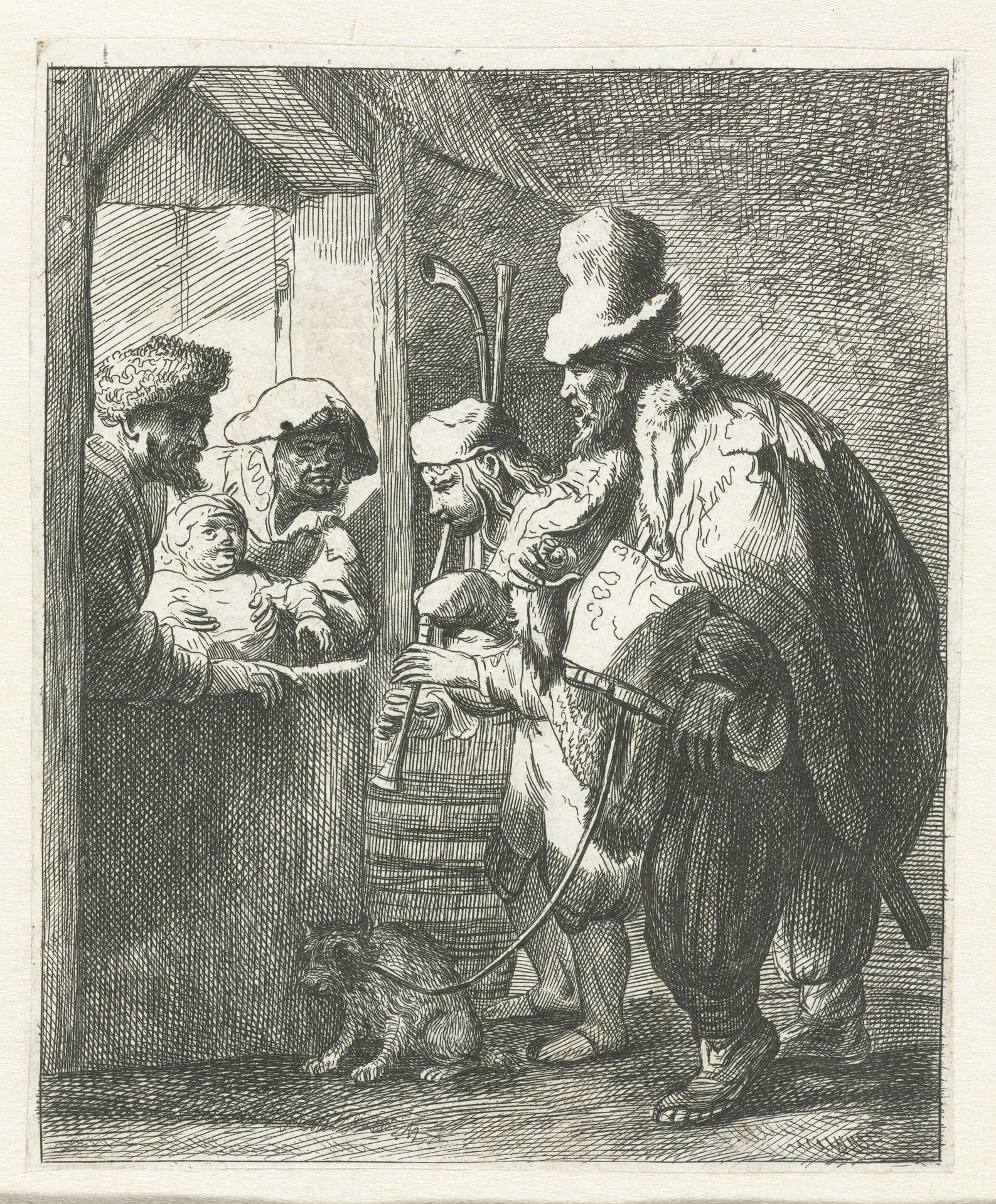The strolling musicians by Anonymous