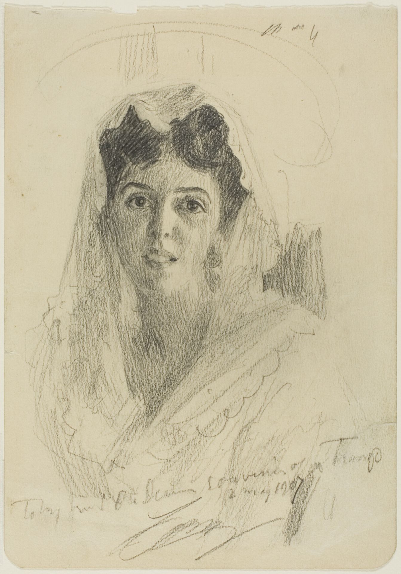 Head of a Woman (en Face) by Anders Zorn