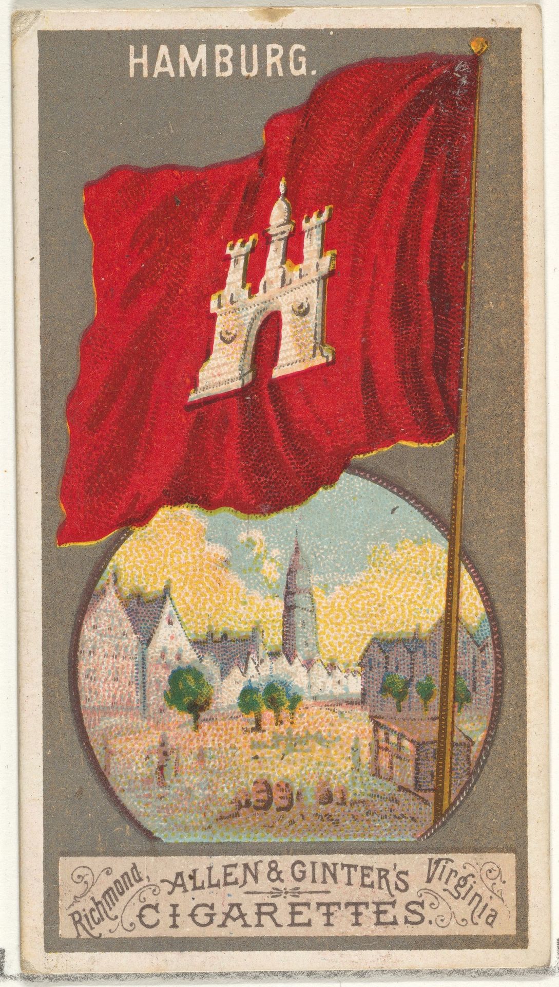 Hamburg, from the City Flags series (N6) for Allen & Ginter Cigarettes Brands by Allen & Ginter