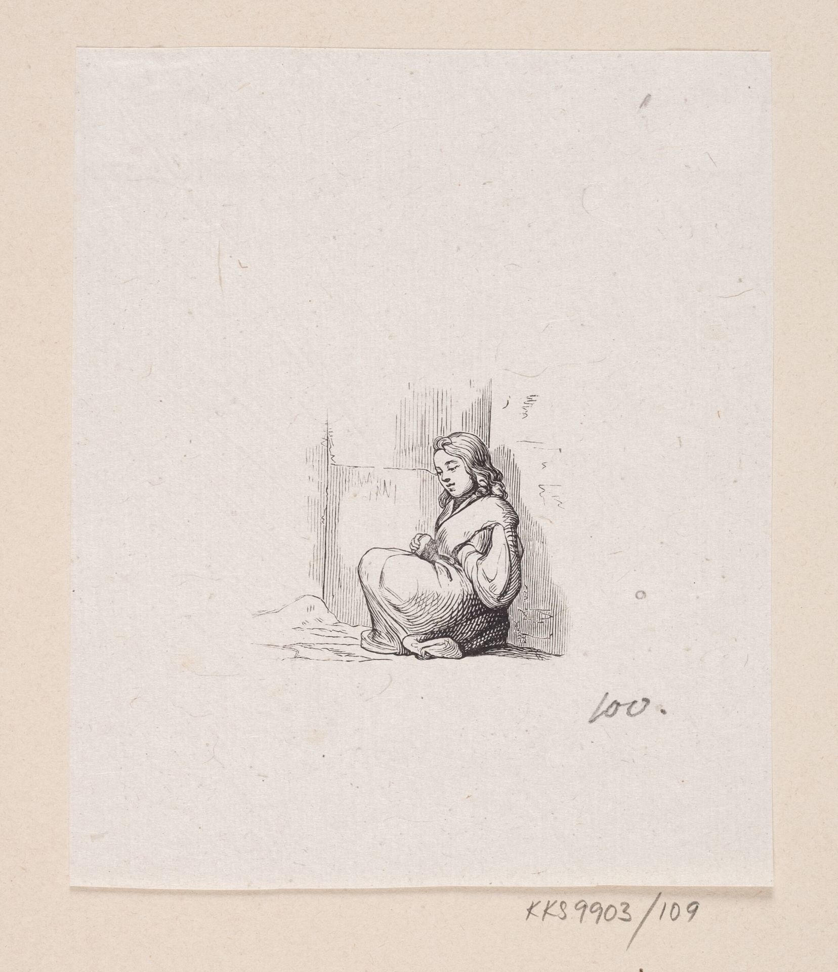Illustration til "Den lille Pige med Svovlstikkerne" i H.C. Andersen, "Eventyr og Historier", Bind 2 by H.P. Hansen