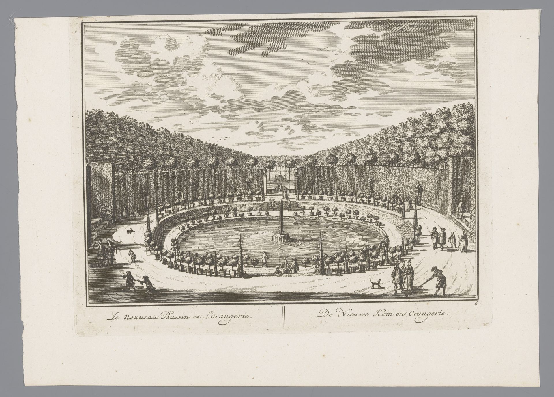 Gezicht op een vijver met fontein in de tuin van Slot Zeist by Daniël Stopendaal