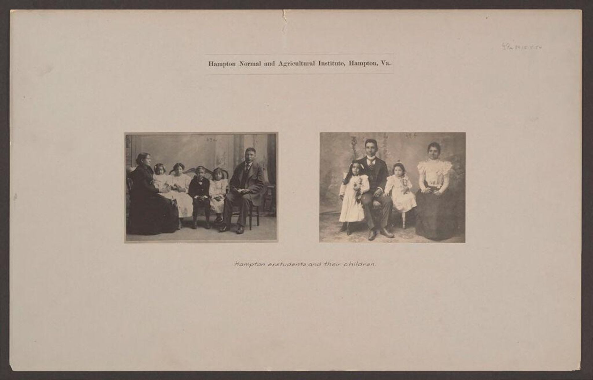 Races, Negroes: United States. Virginia. Hampton. Hampton Normal and Industrial School: Hampton Normal and Agricultural Institute, Hampton, Va.: Hampton exstudents and their children. by ? Frances Benjamin Johnston