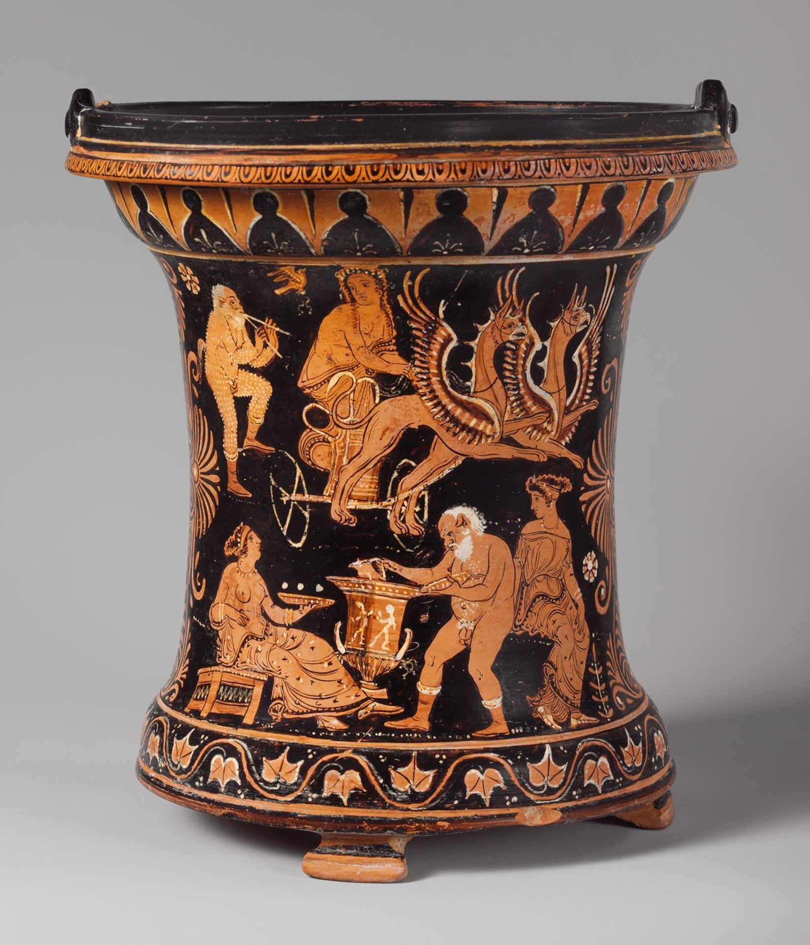 Terracotta Situla (bucket) by Ancient Greek Pottery