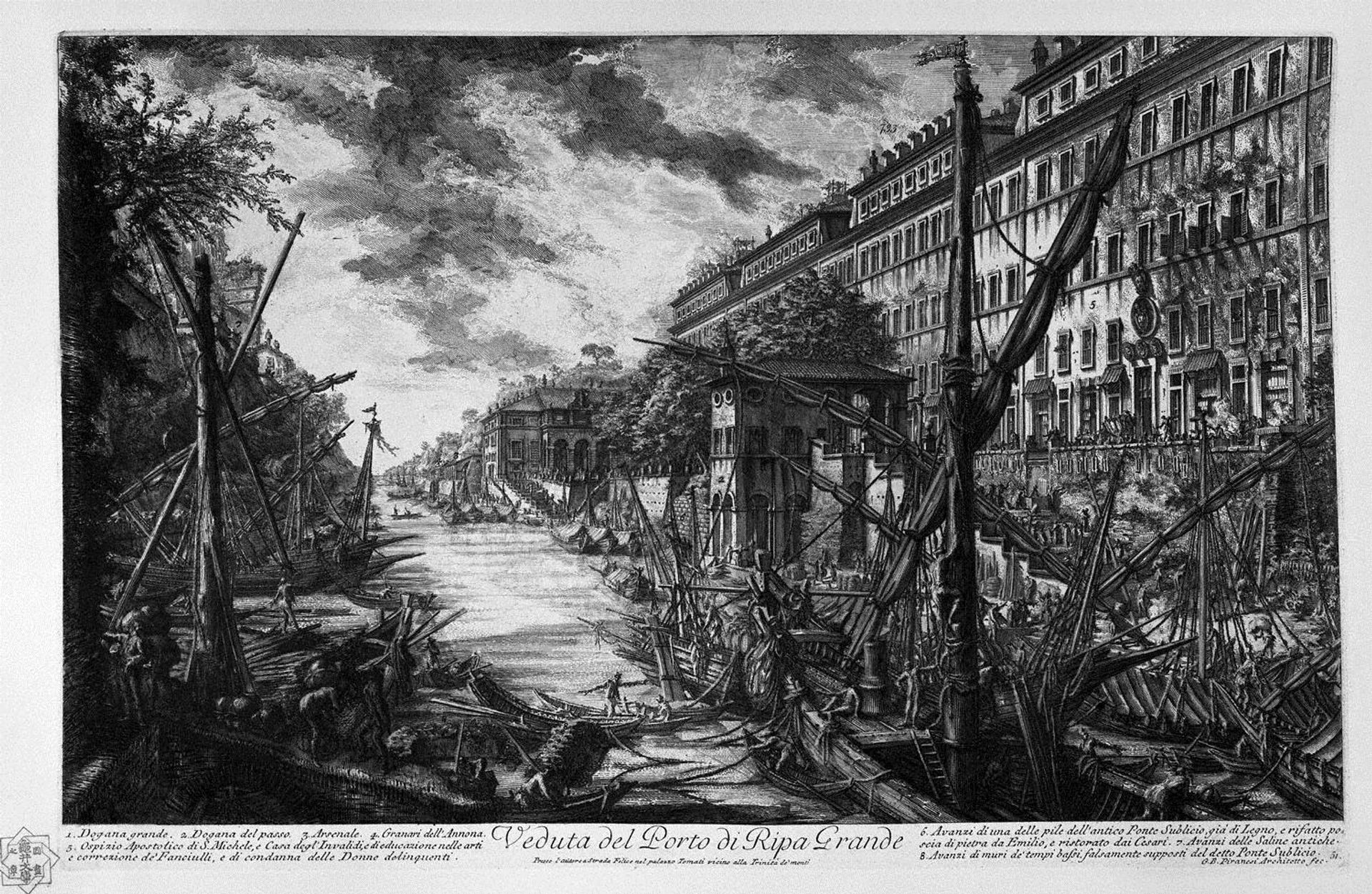 View of the Port of Ripetta by Giovanni Battista Piranesi