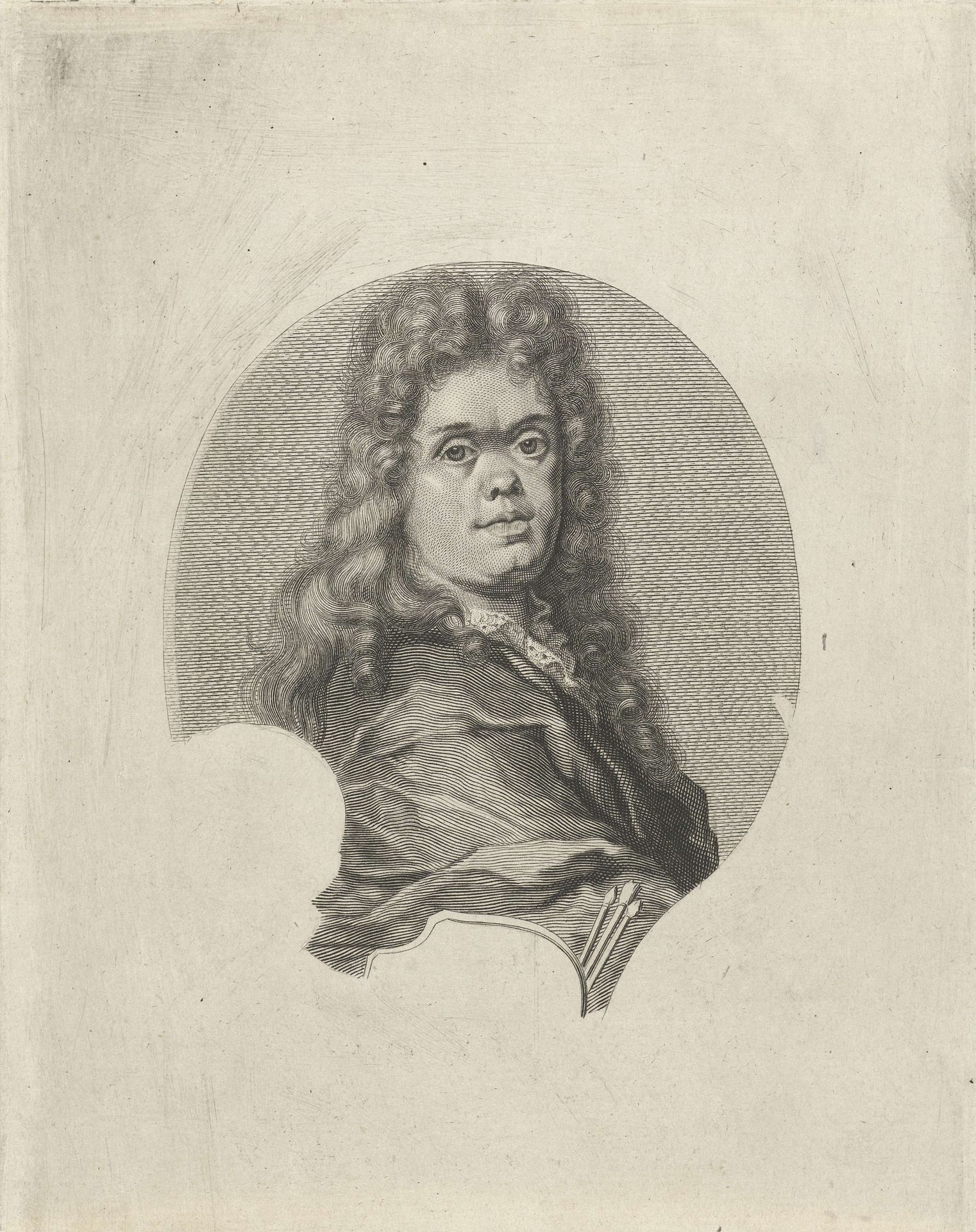 Portret van Gerard De Lairesse by Pieter van Gunst