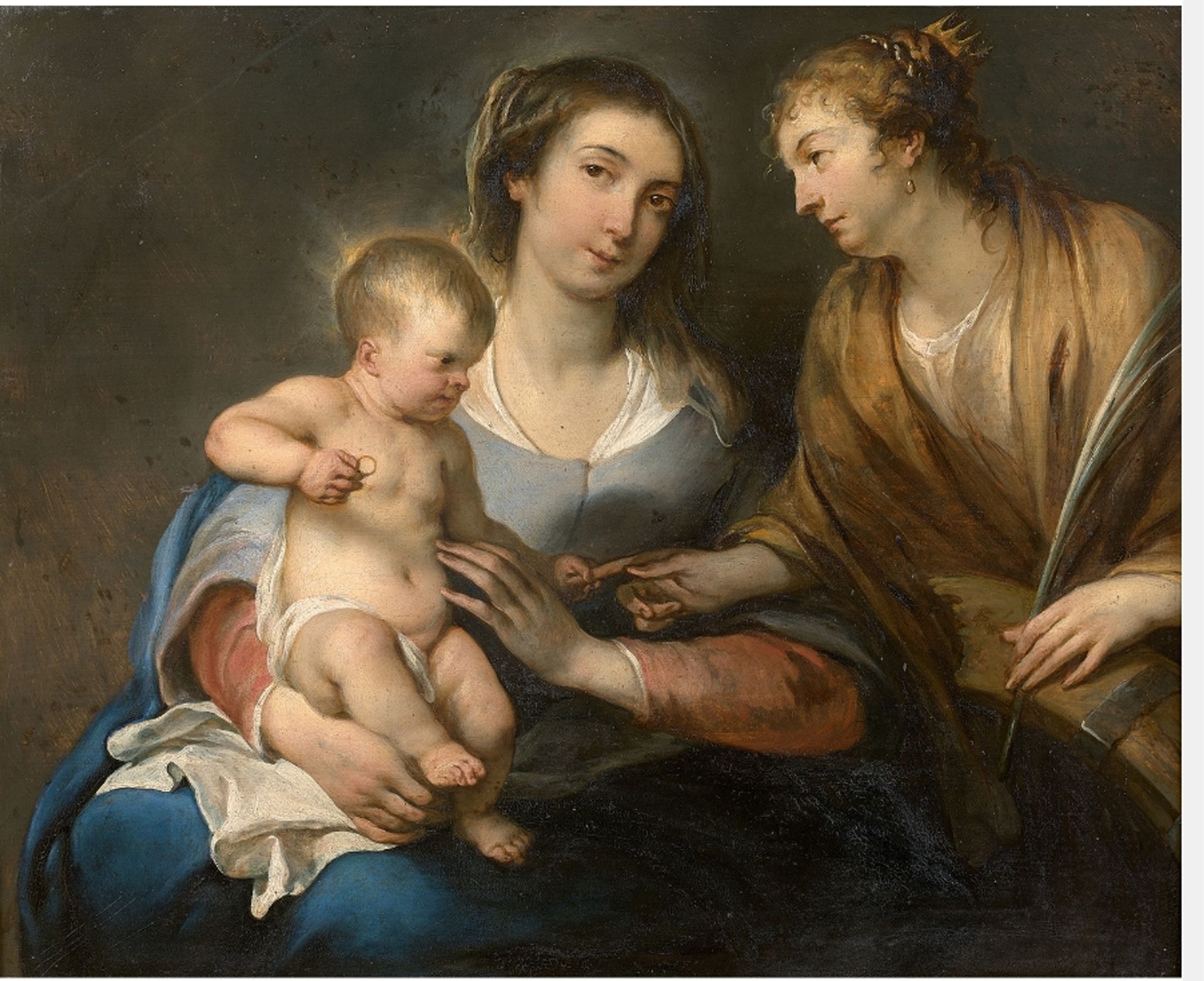 The Mystic Marriage of St Catherine by Jan Cossiers