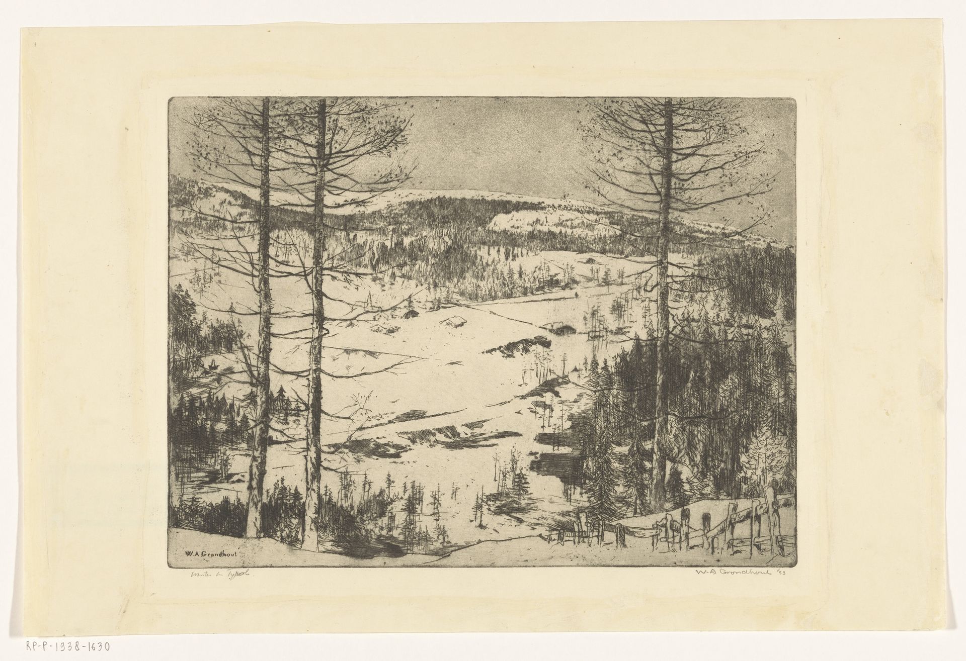 Winter in Tyrol by Willem Adrianus Grondhout
