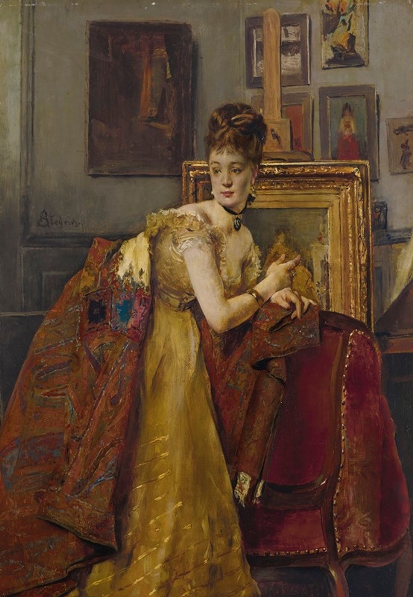 La toilette de bal by Alfred Stevens