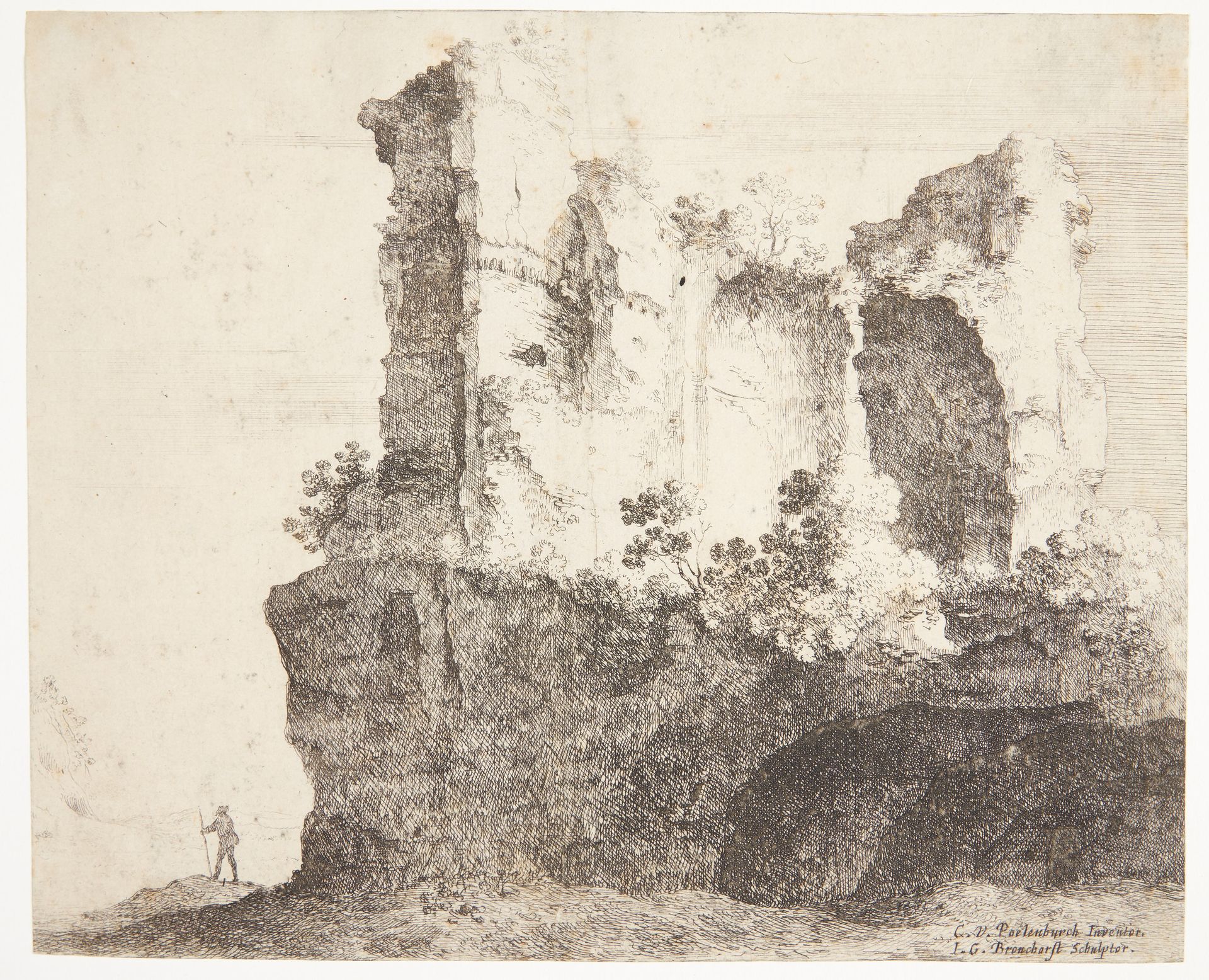 Ruinerne af Marius' trofæer (ruinerne af Nymphaeum Alexandri) by Jan Gerritsz van Bronchorst