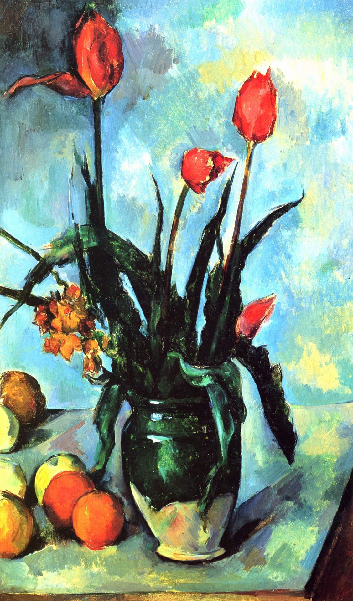 Tulips in a Vase by Paul Cézanne