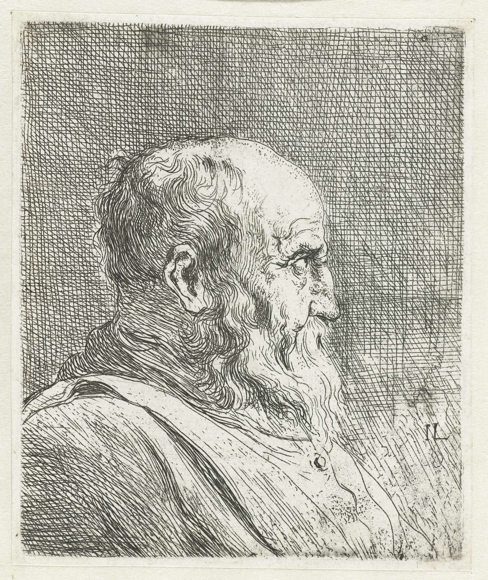 Borstbeeld van een oude man by Jan Lievens