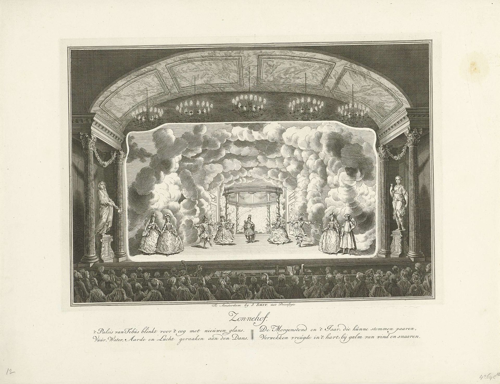 Schouwburg met toneeldecor: Zonnehof by Jan Punt