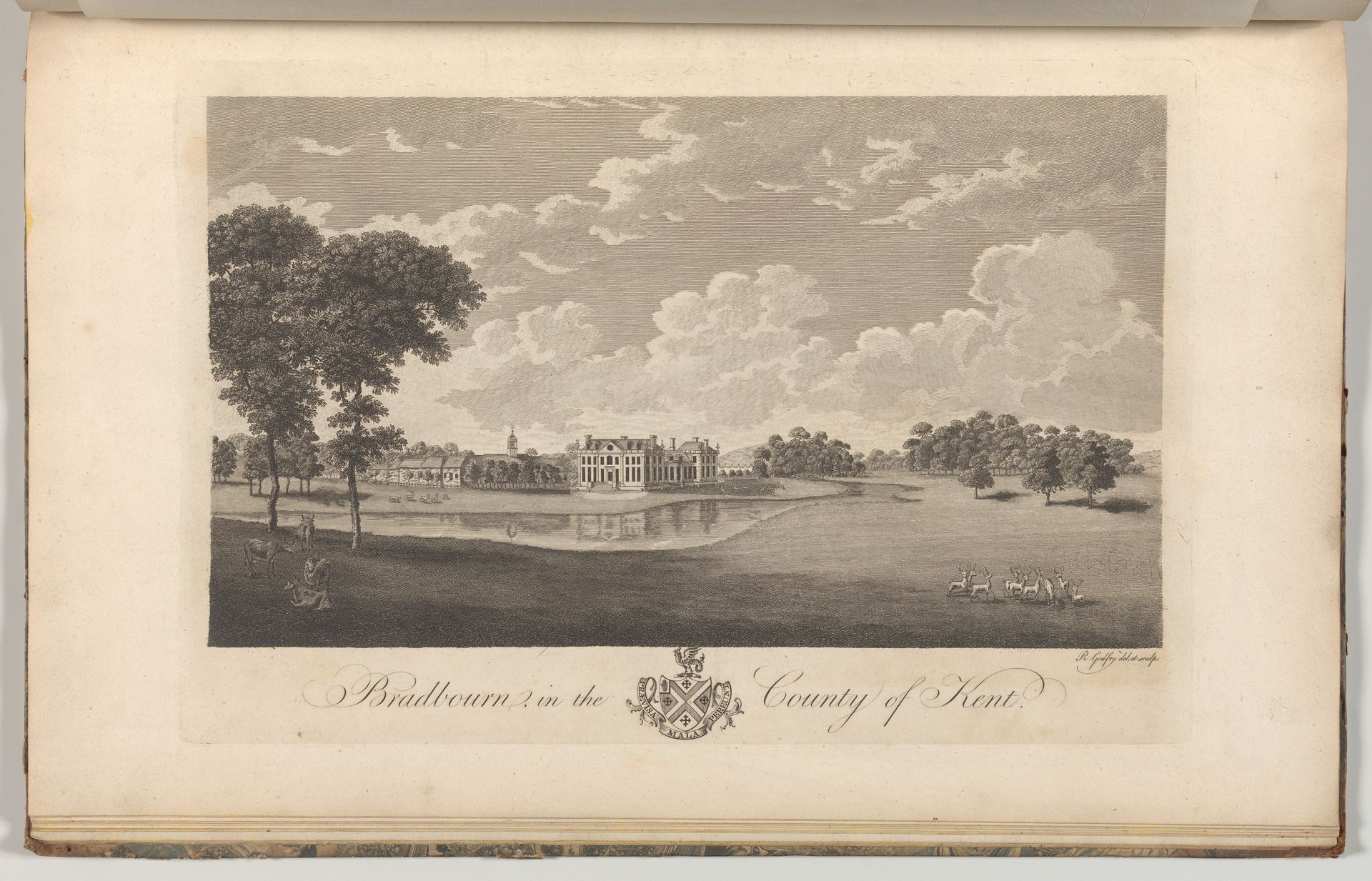 Bradbourn in the County of Kent, from Edward Hasted's, The History and Topographical Survey of the County of Kent, vols. 1-3 by Richard Bernard Godfrey