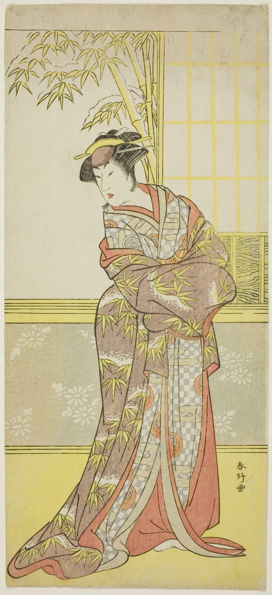 The Actor Sanogawa Ichimatsu III in a Female Role, Possibly Masago Gozen in the Play Keisei Azuma Kagami (A Courtesan's "Mirror of the East") (?), Performed at the Nakamura Theater in the Second Month, 1788 by Katsukawa Shunkō