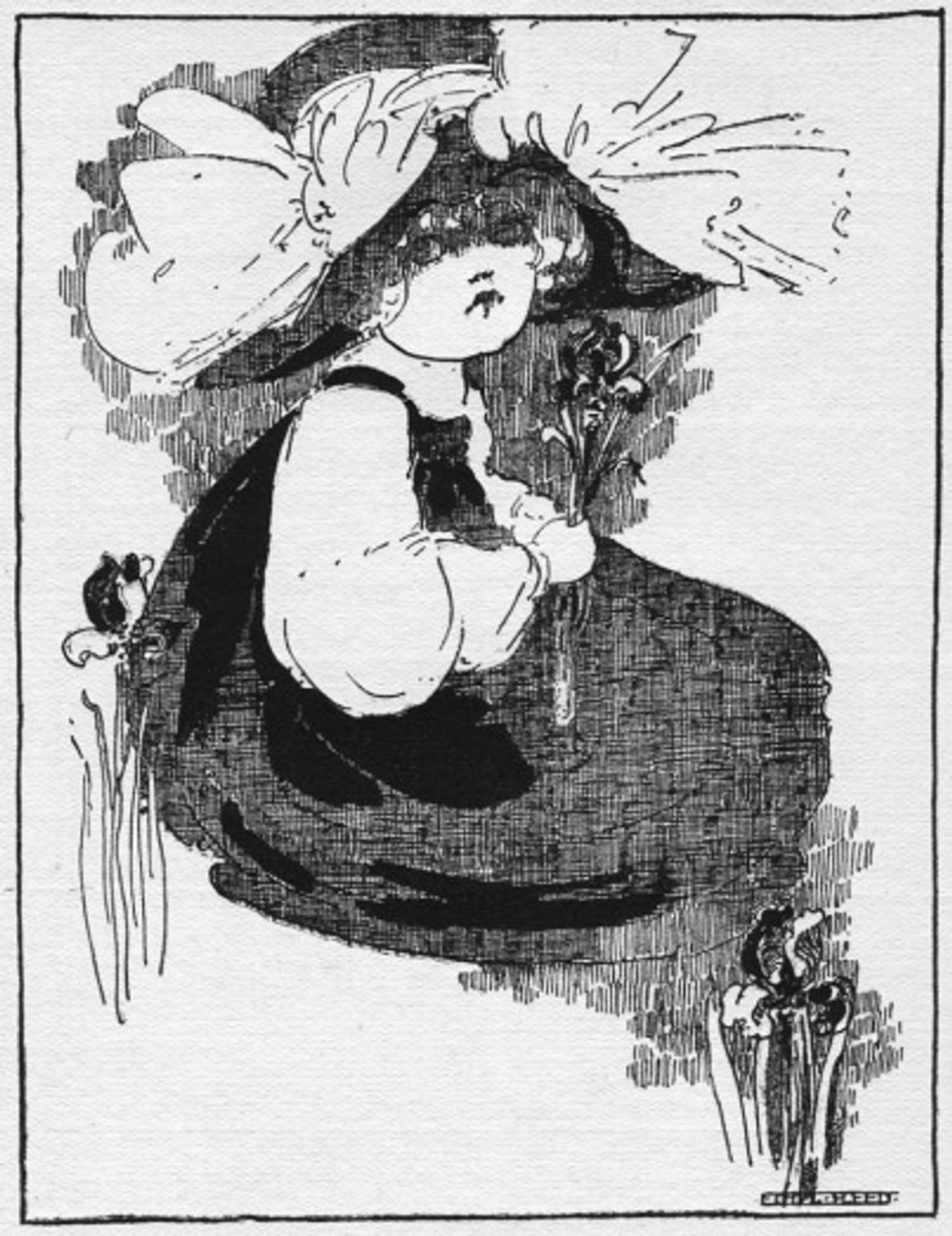 Illustration from In Childhoods Country (Moulton) by Ethel Reed