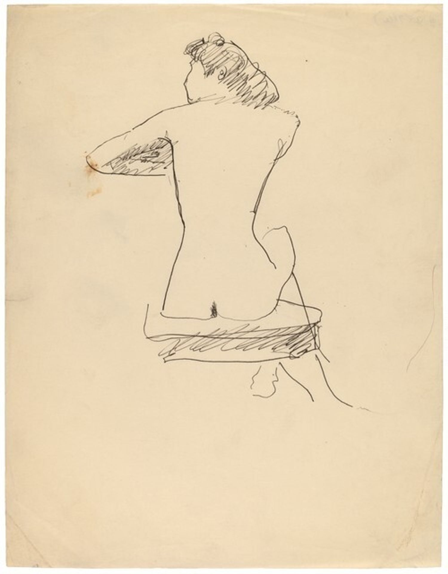 Seated Female Nude Seen from the Back, Left Elbow Extended by Mark Rothko