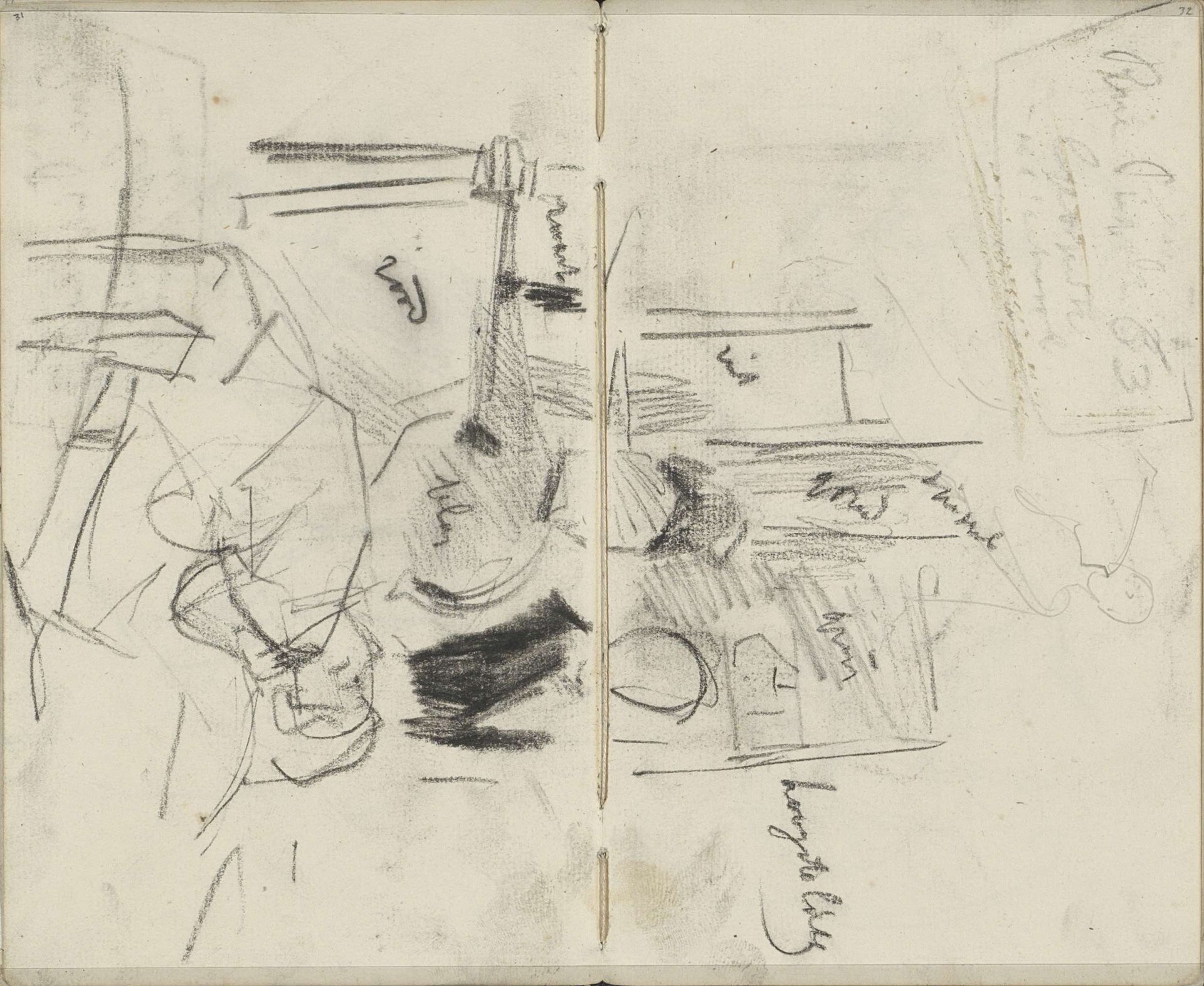 Man en een vrouw op een bank, mogelijk in een etablissement by George Hendrik Breitner