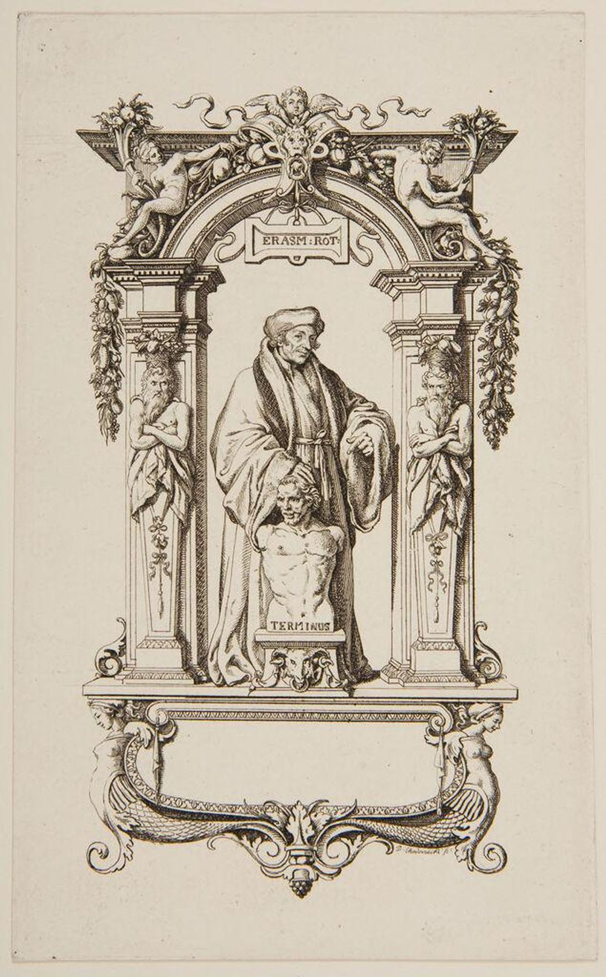 Erasmus with the Terminus by Daniel Nikolaus Chodowiecki