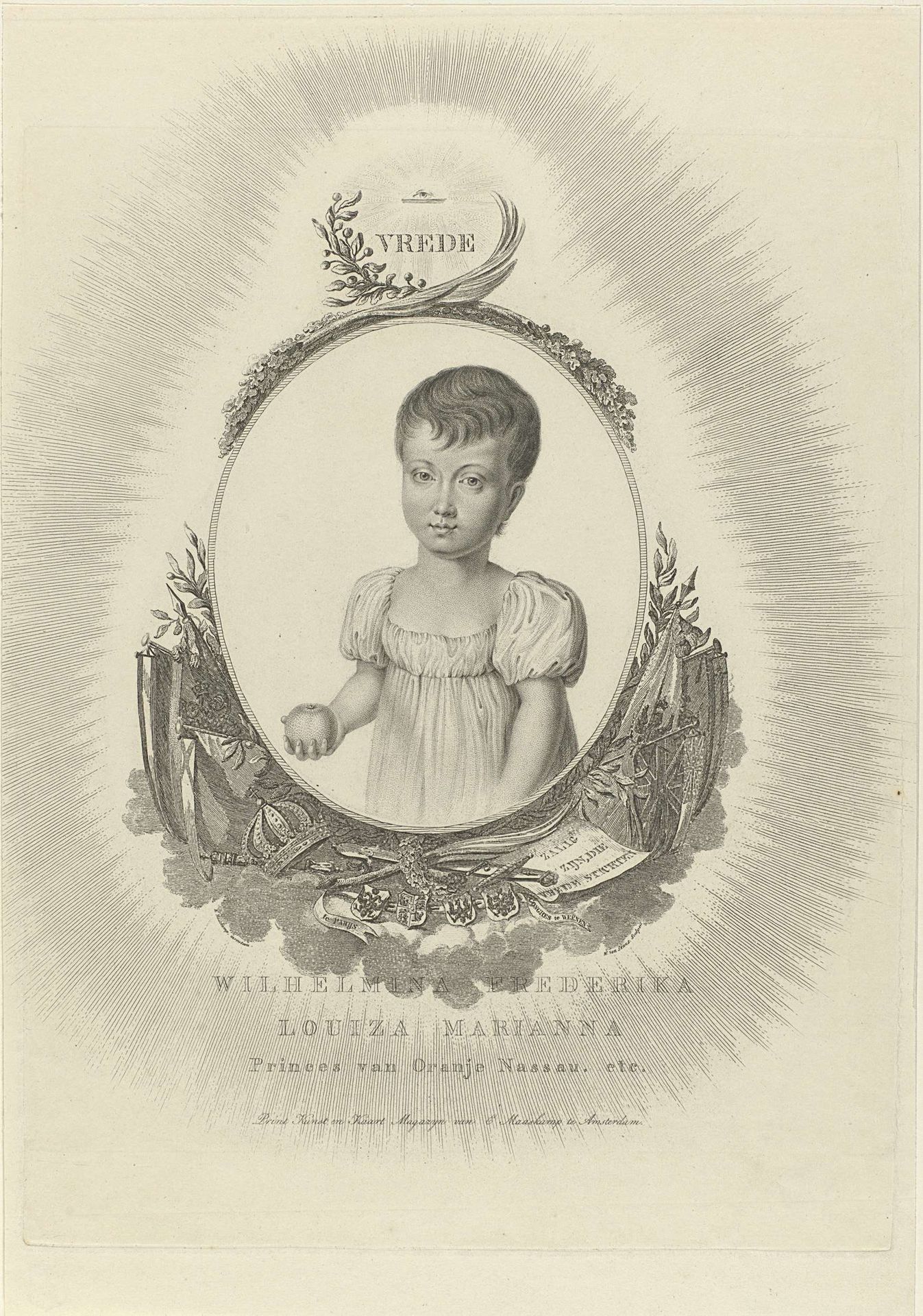 Portret van Marianne, prinses der Nederlanden by Willem van Senus
