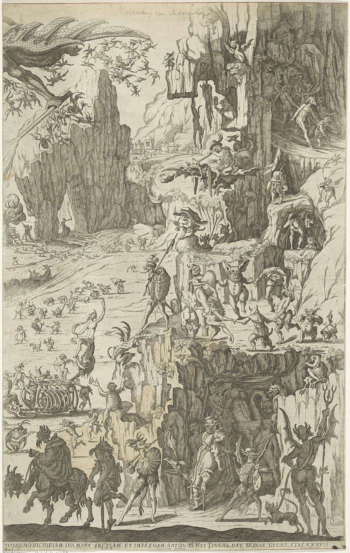 De verzoeking van de heilige Antonius (rechter deel) by Anton Meitingh