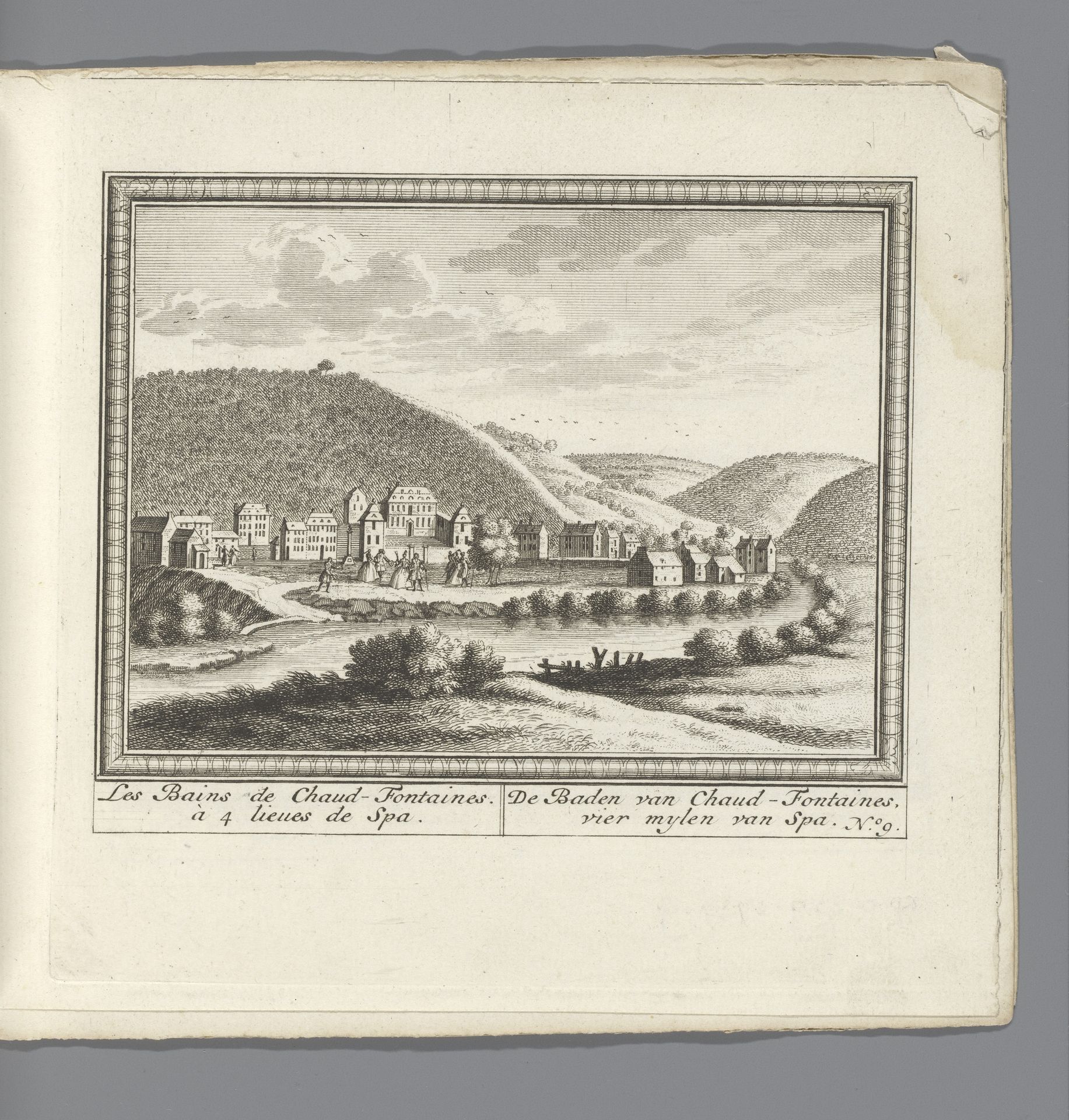 Gezicht op de baden van Chaudfontaine bij Spa by Anonymous