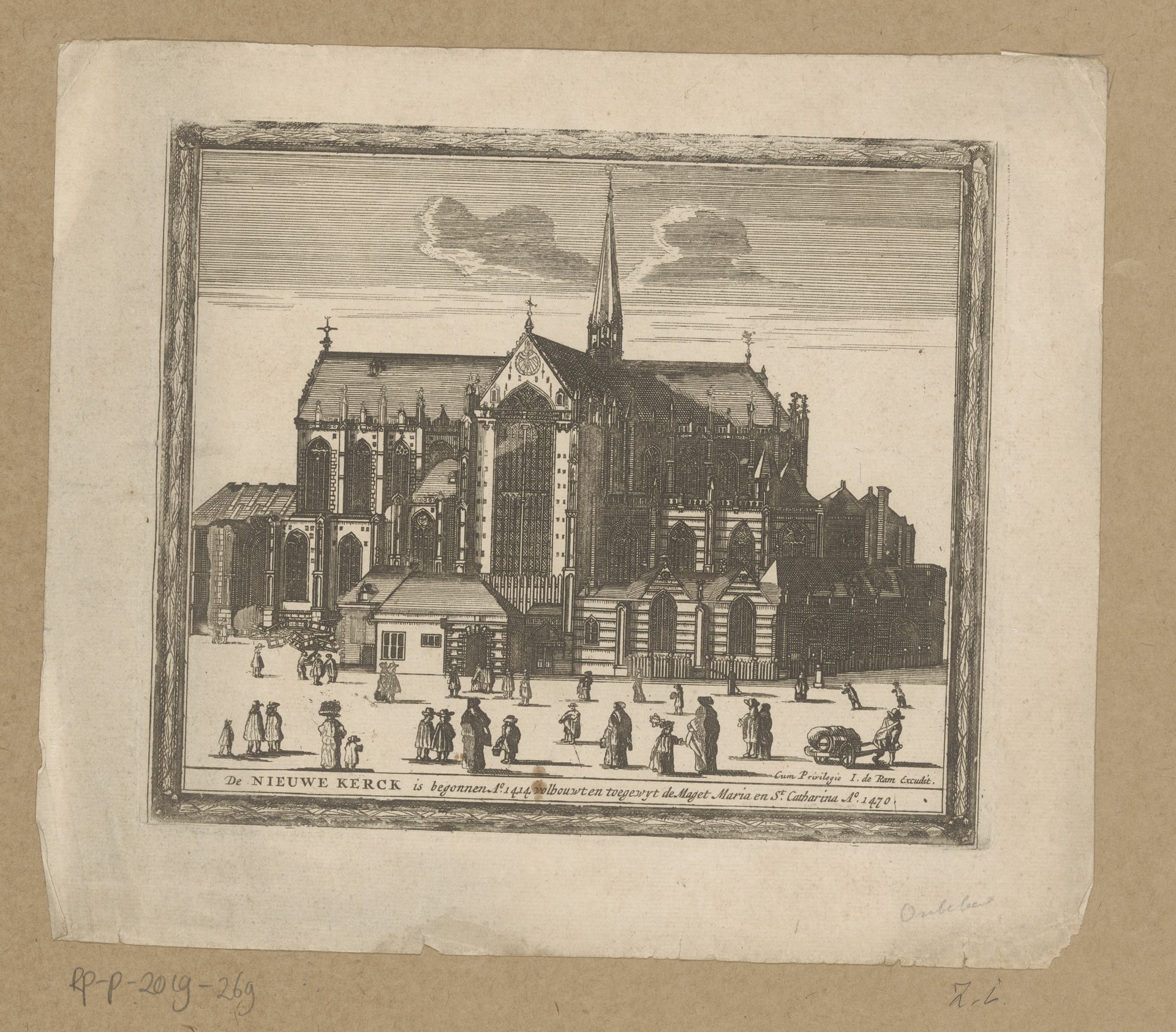 Gezicht op de Nieuwe Kerk te Amsterdam by Anonymous
