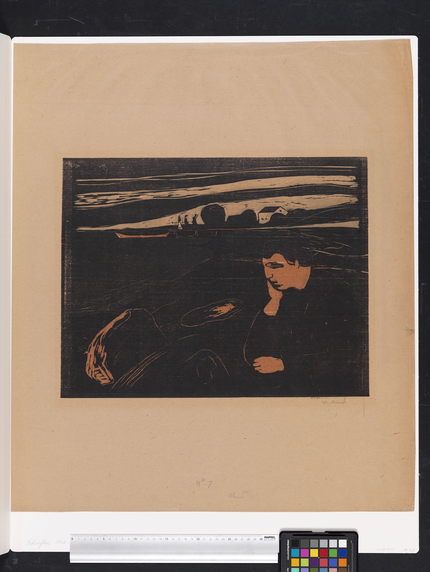 Aften. Ved stranden (Melankoli) by Edvard Munch