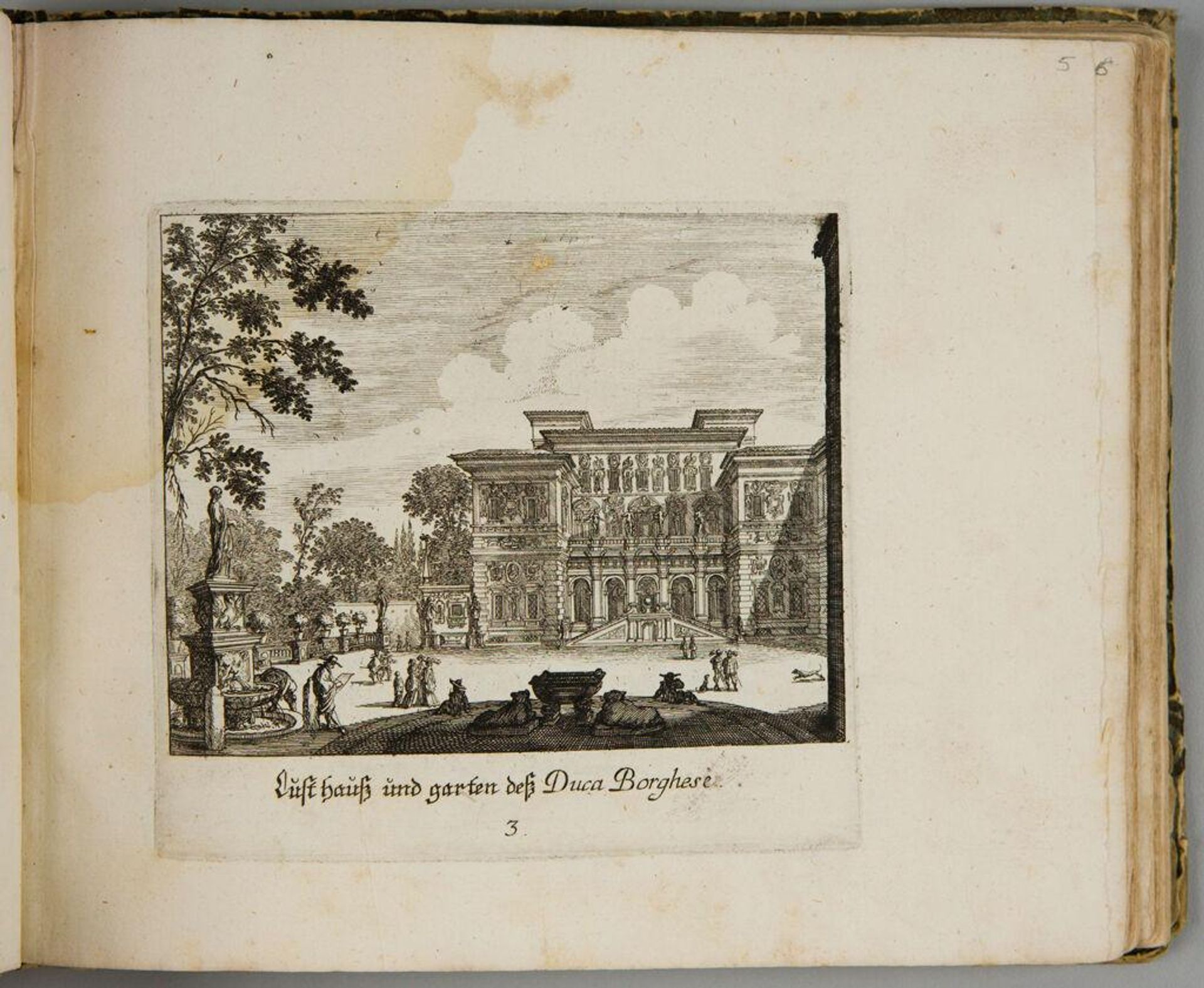 Villa and Garden of the Duke of Borghese by Melchior KÃ¼sel