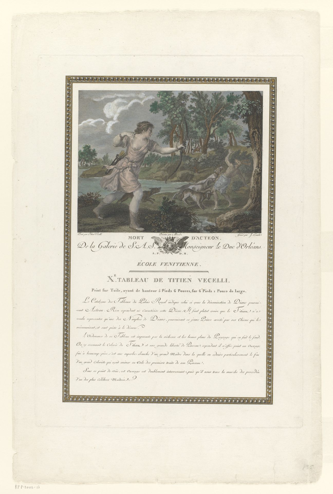 Dood van Actaeon by Jacques Couché