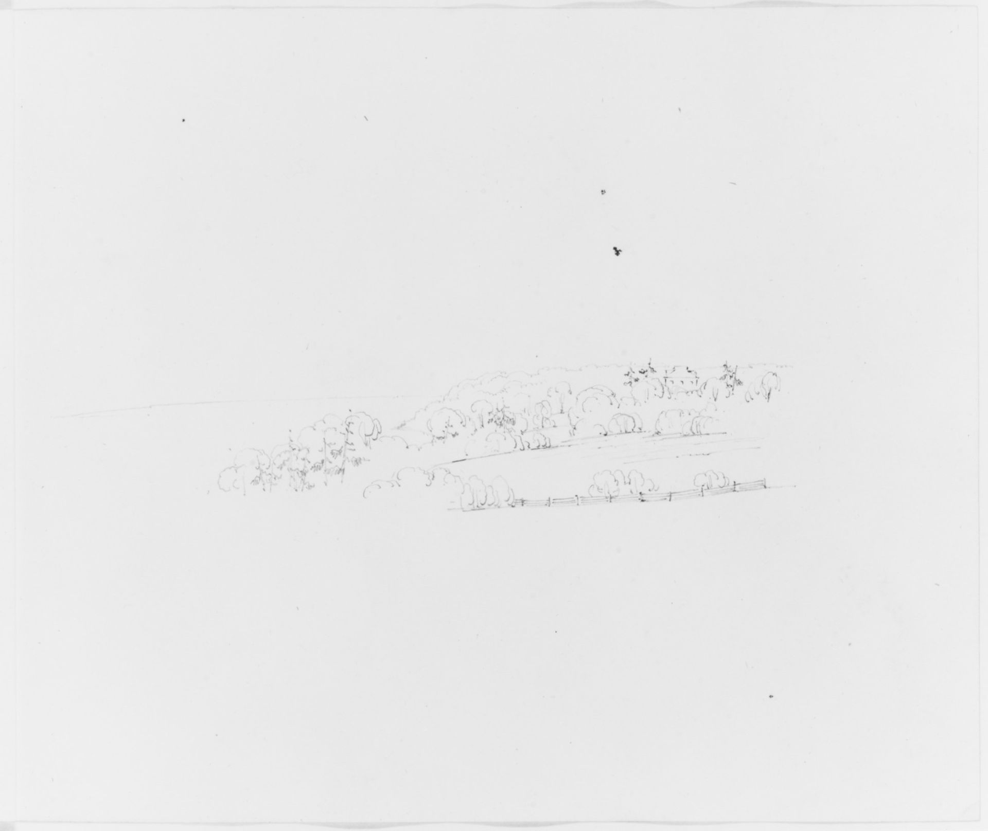 House in the Trees (from Sketchbook) by John William Casilear