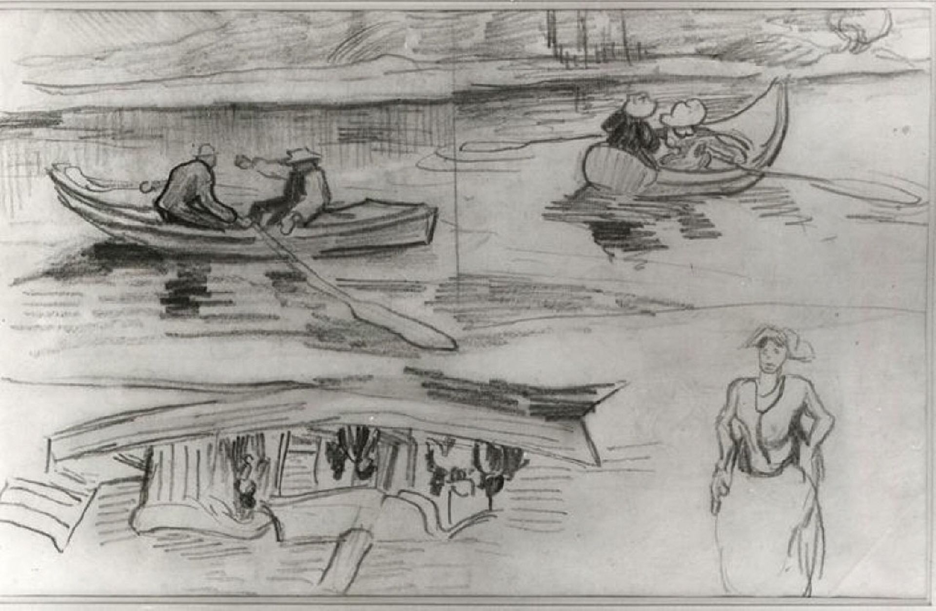 A Steamer with Several People by Vincent van Gogh