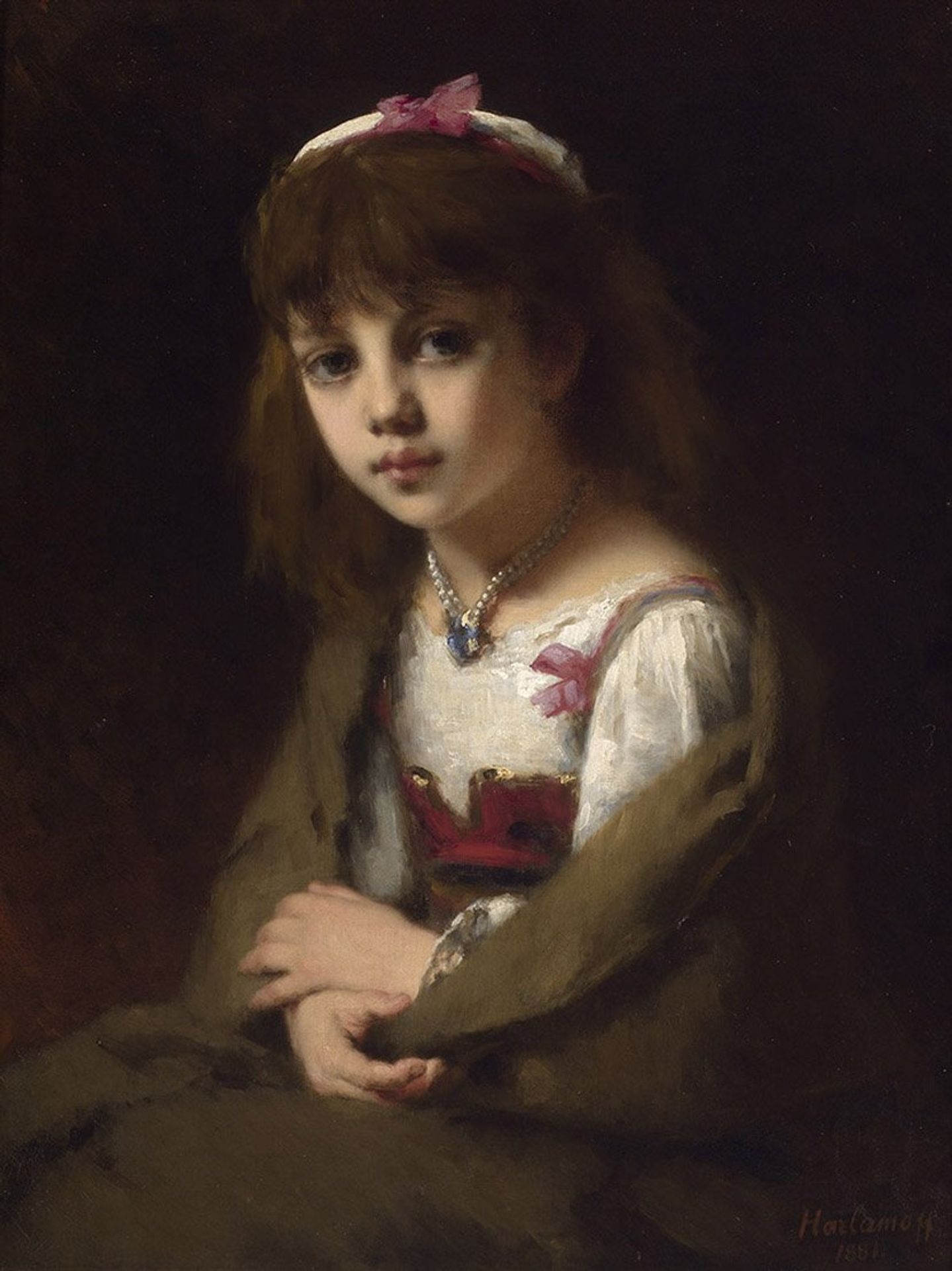 Portrait of a Young Girl by Alexei Harlamoff