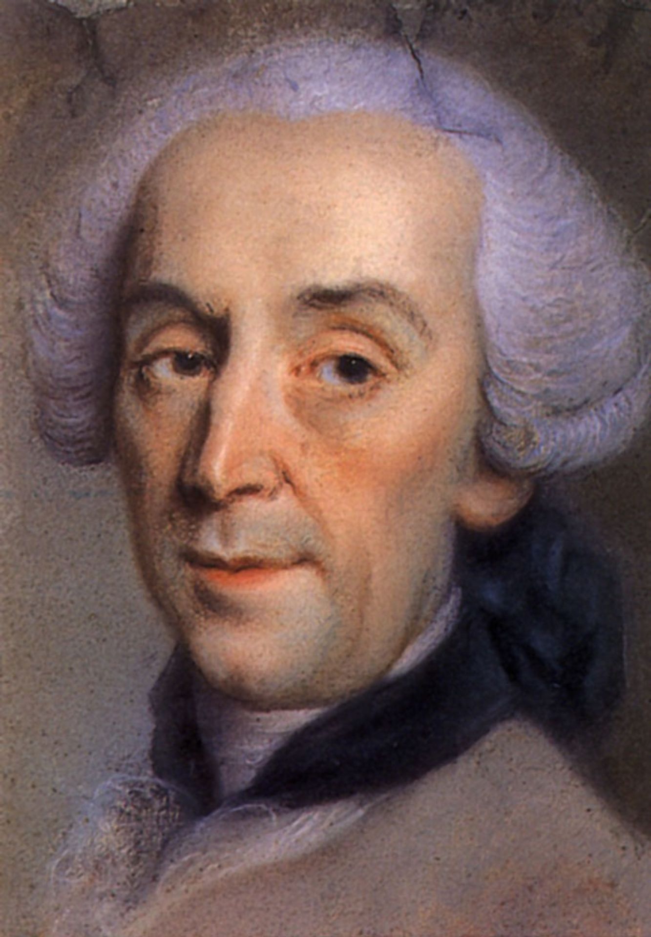 Study of the portrait by Maurice Quentin de La Tour
