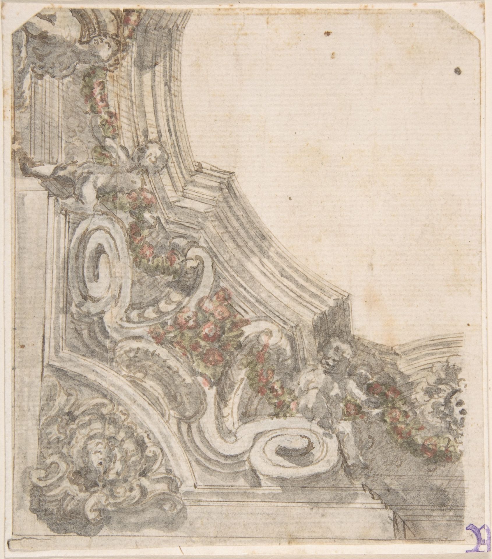 Design for the Decoration of the Corner of a Ceiling by Anonymous