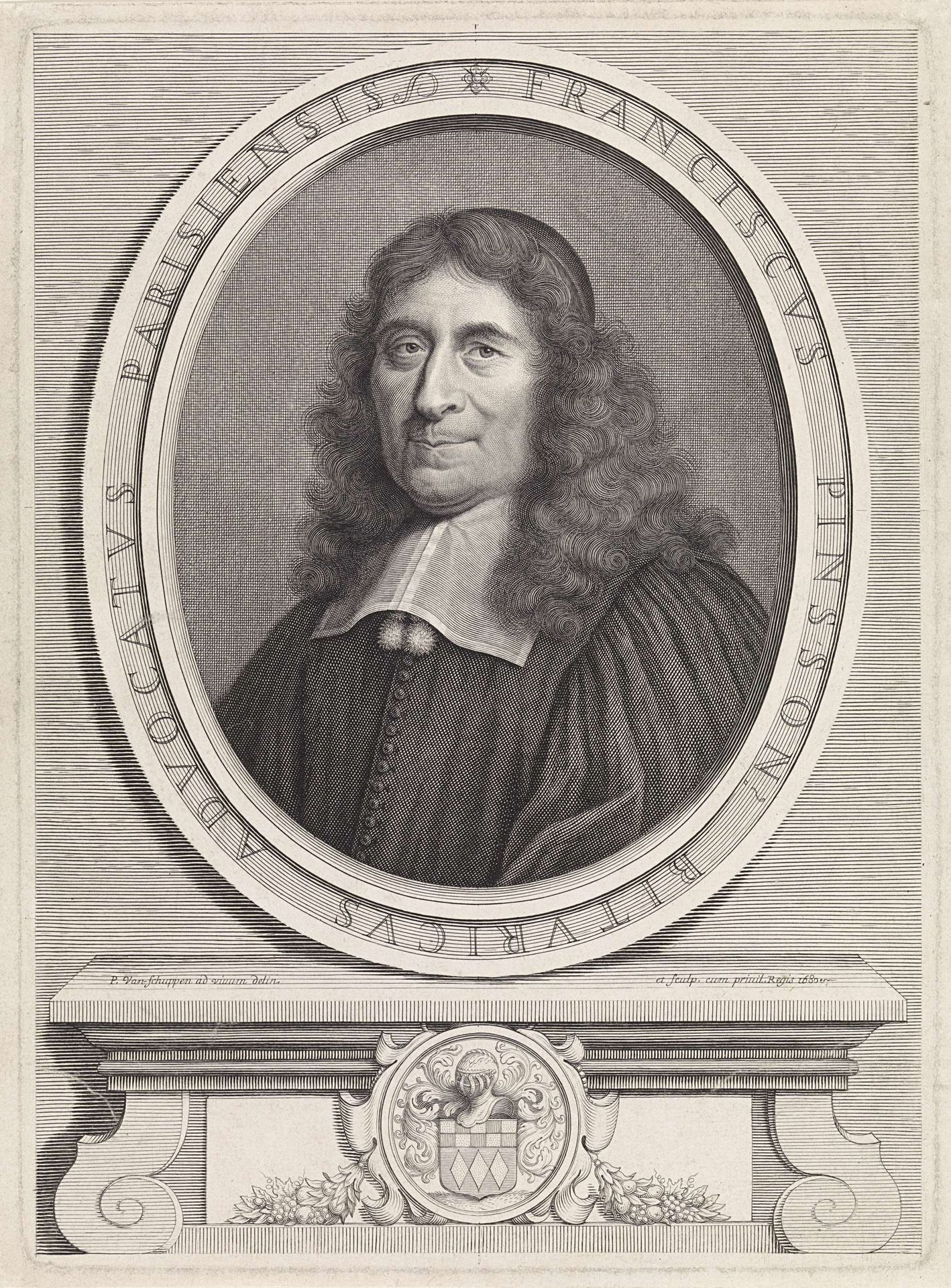 Portret van de jurist François Pinsson DesRiolles by Pieter van Schuppen