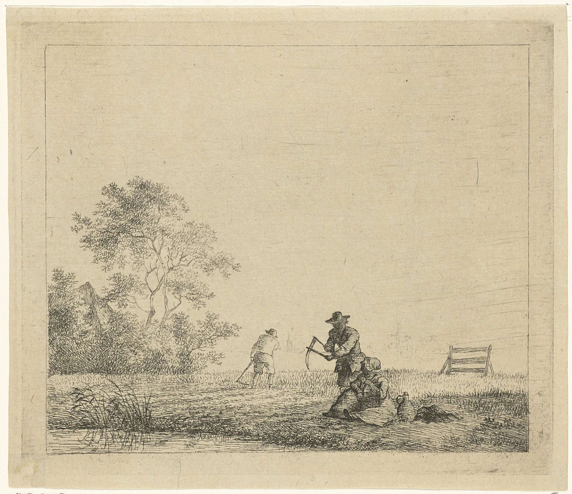 Akker met boeren by Johannes Janson