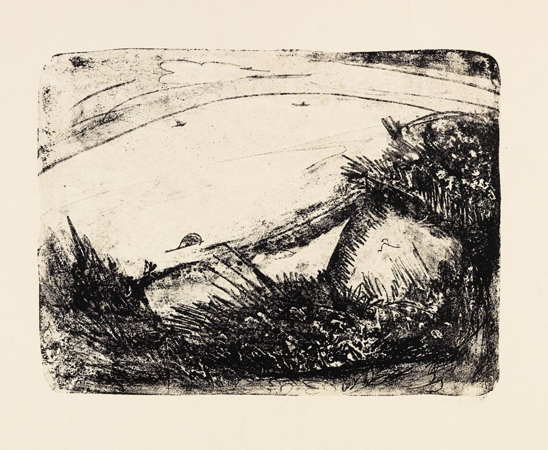 Steilküste und Meer – Fehmarn by Ernst Ludwig Kirchner