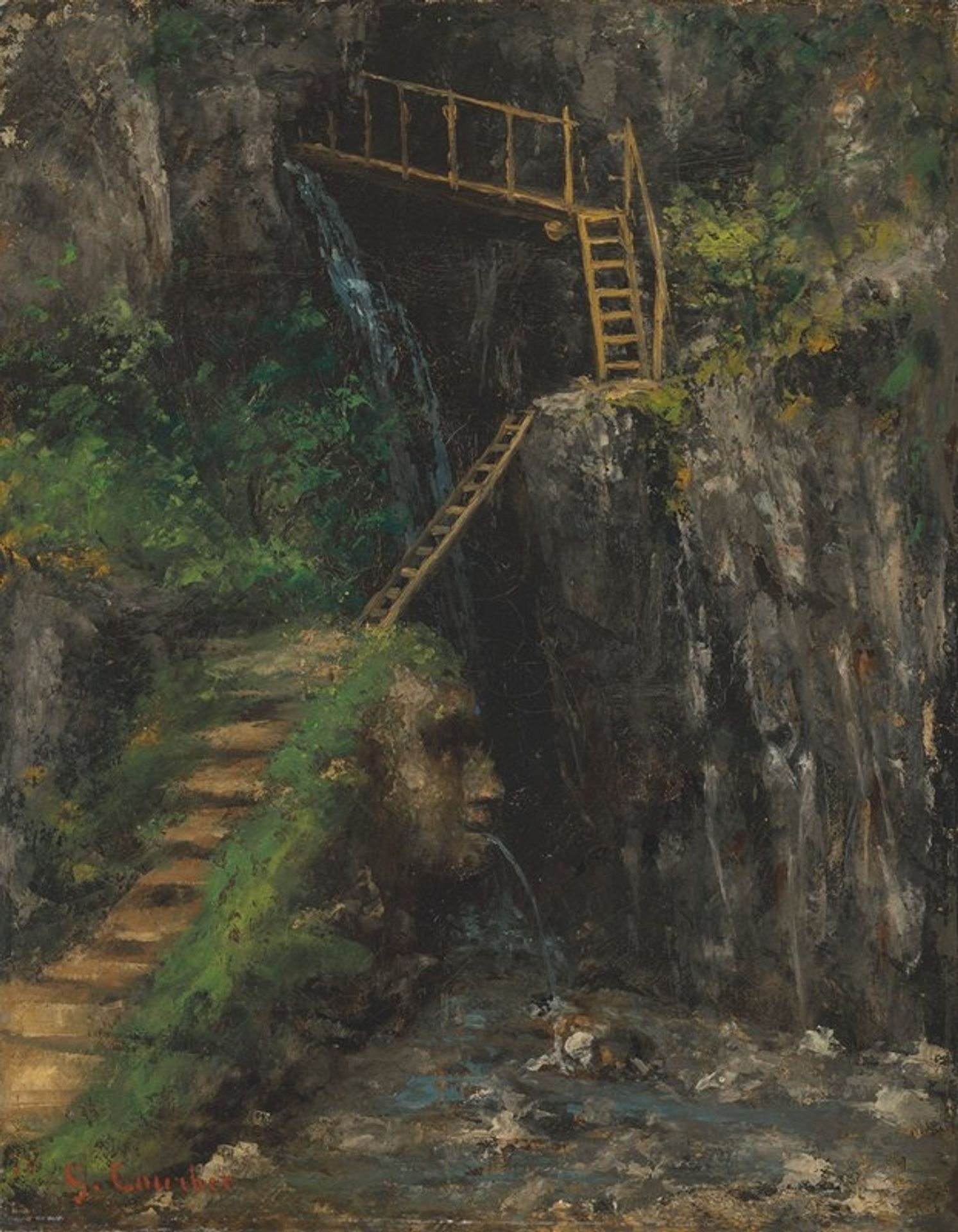 Les Gorges des Saillon by Gustave Courbet