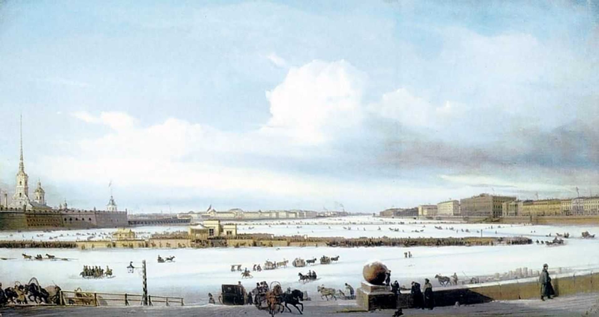 Riding on Neva river by Alexey  Bogolyubov