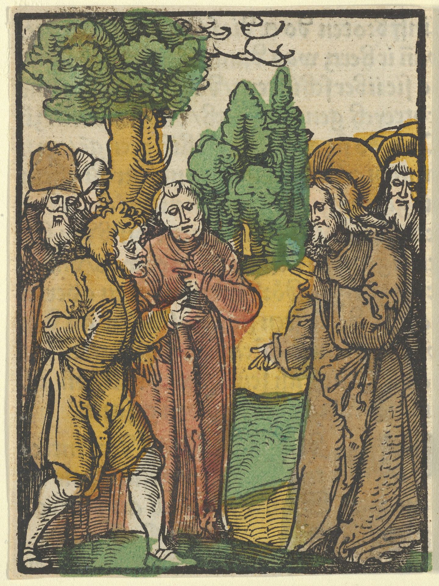Christ and the Pharisees, from Das Plenarium by Hans Schäufelein