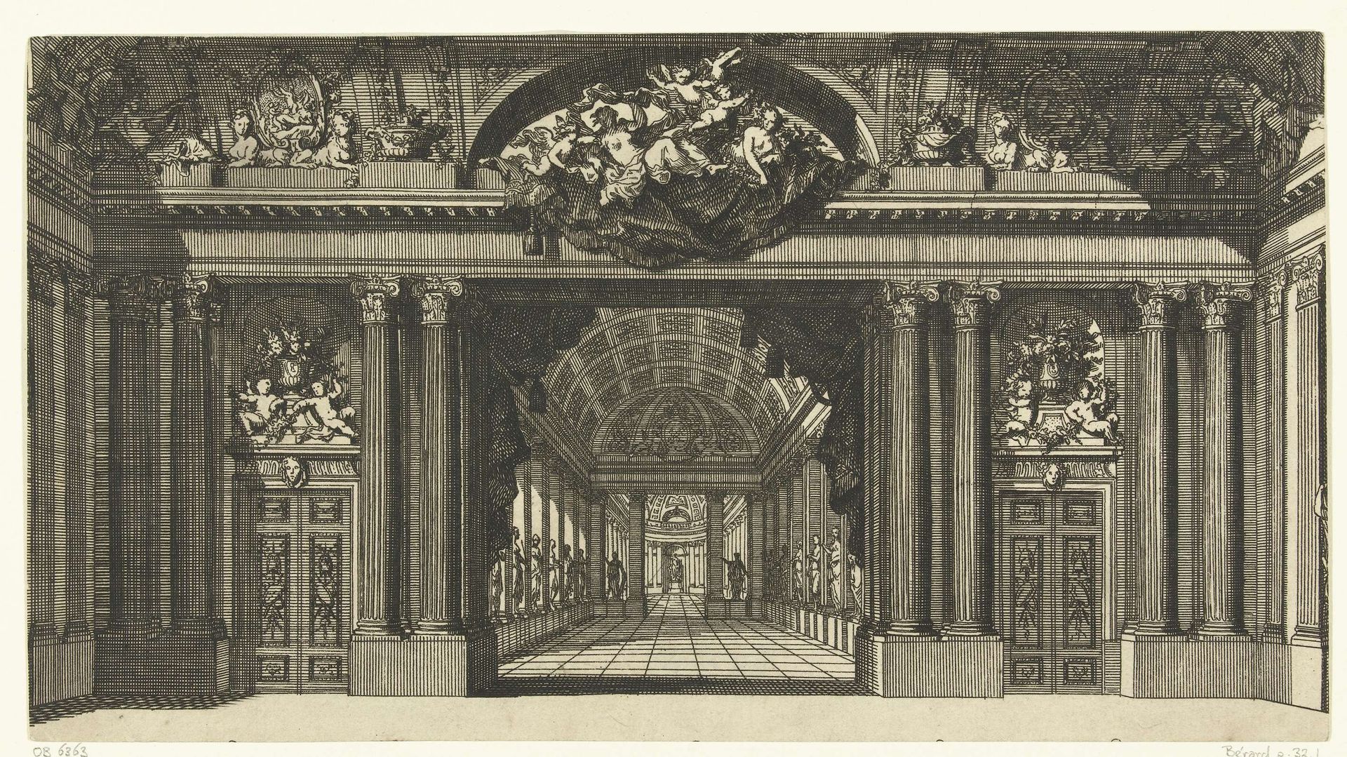 Titelblad: Nouveaux Liure de Pintures de Salles et d'Escalliers by Daniël (I) Marot