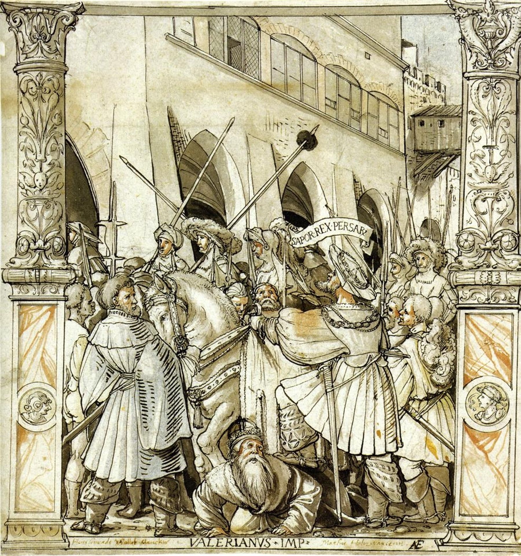 The Humiliation of the Emperor Valerian by the Persian King Sapor by Hans Holbein the Younger
