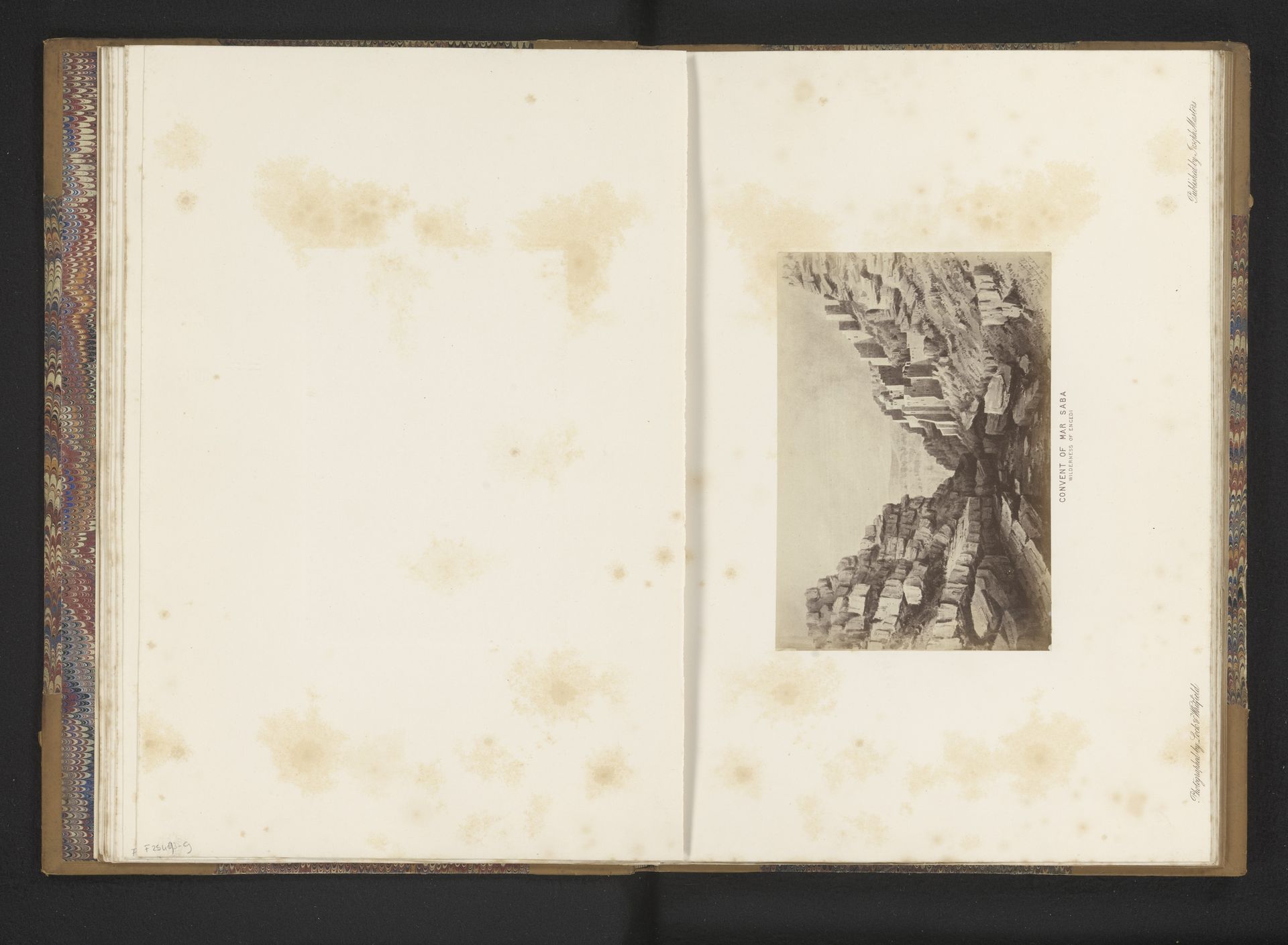 Fotoreproductie van het schilderij 'Convent of Mar Saba, wilderness of Engedi' door Conway Shipley by Lock & Whitfield