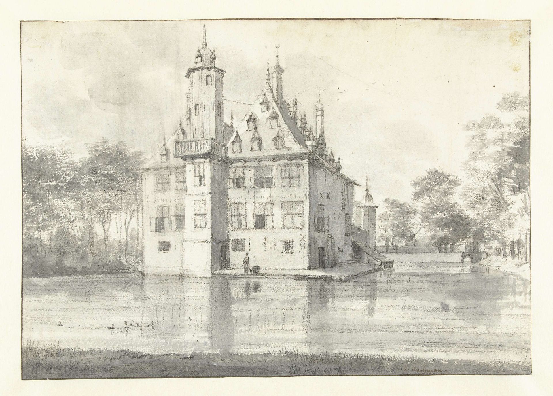 View of Huis te Voorn, Seen from the North-east by Roelant Roghman