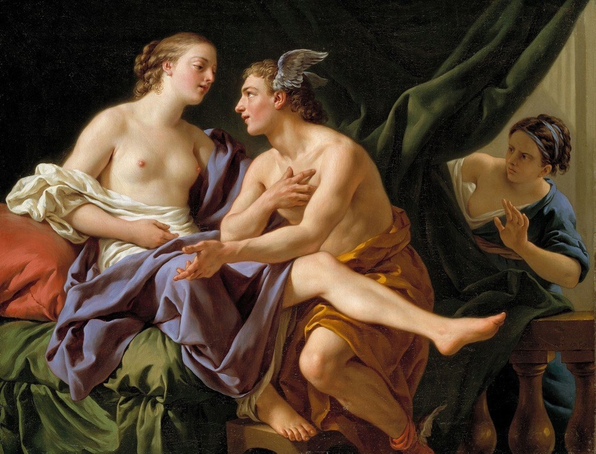 Mercury, Herse and Aglaura by Louis-Jean-François Lagrenée
