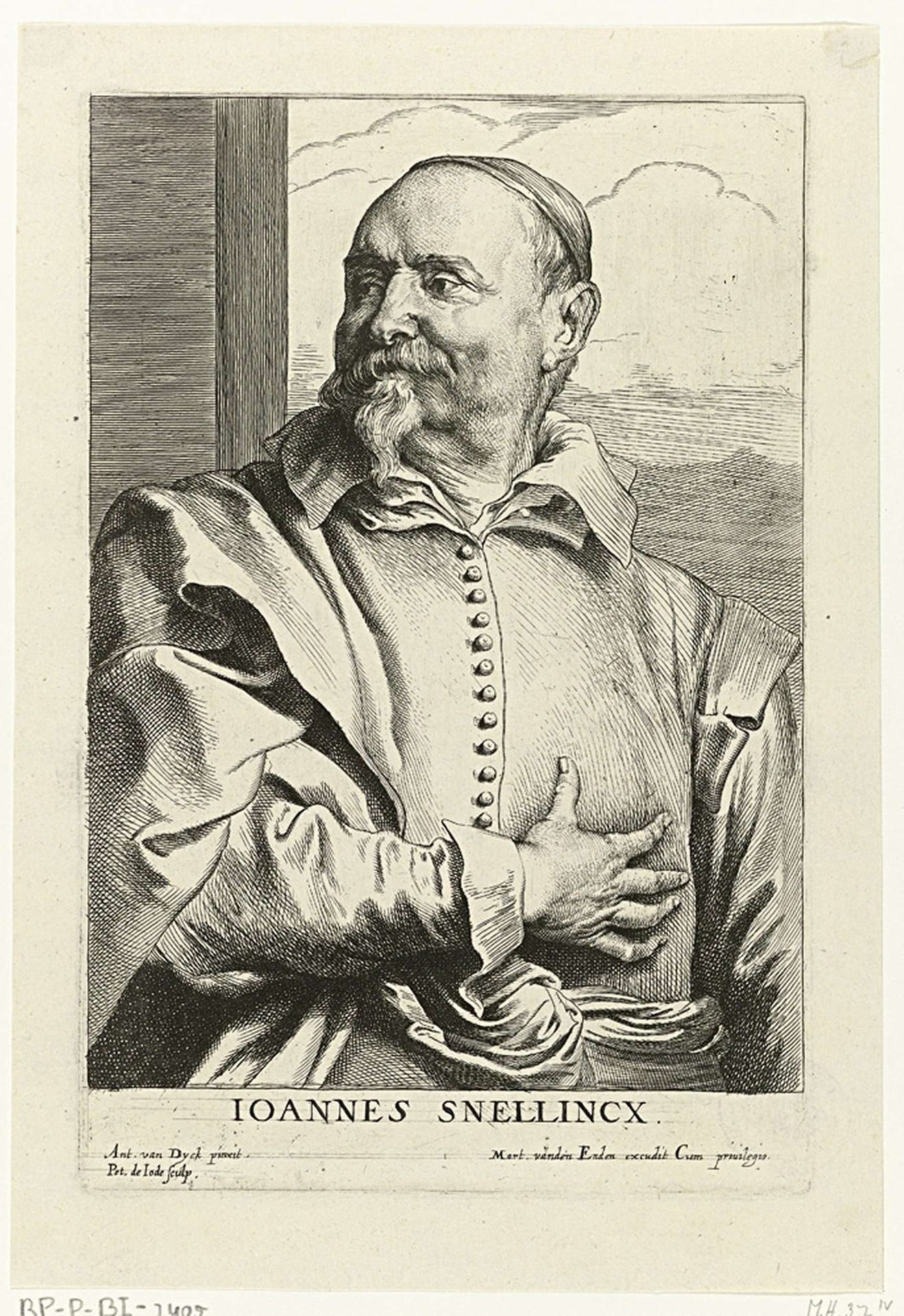Portret van Jan Snellinck by Pieter de (II) Jode