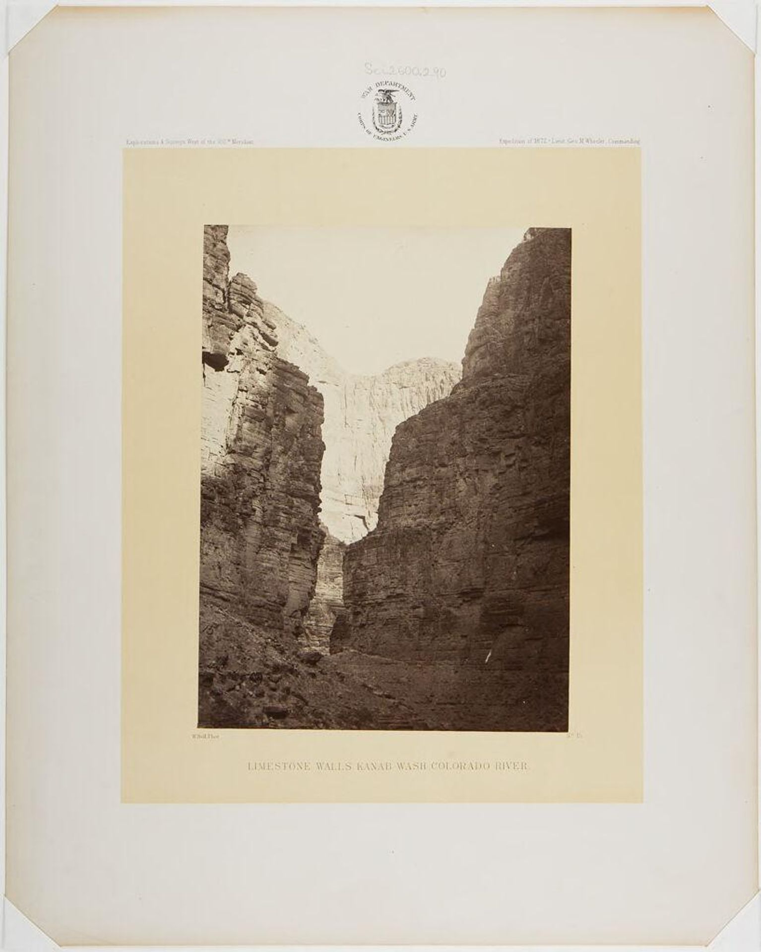 Limestone Walls, Kanab Wash, Colorado River by William Bell