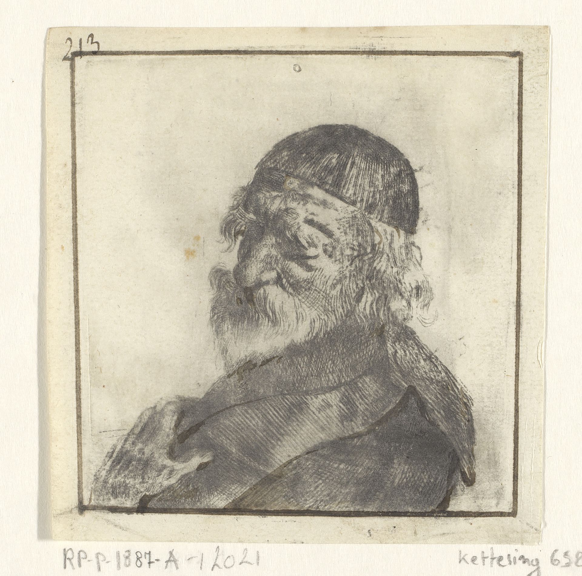Portret van een oude man by Gerard ter (I) Borch