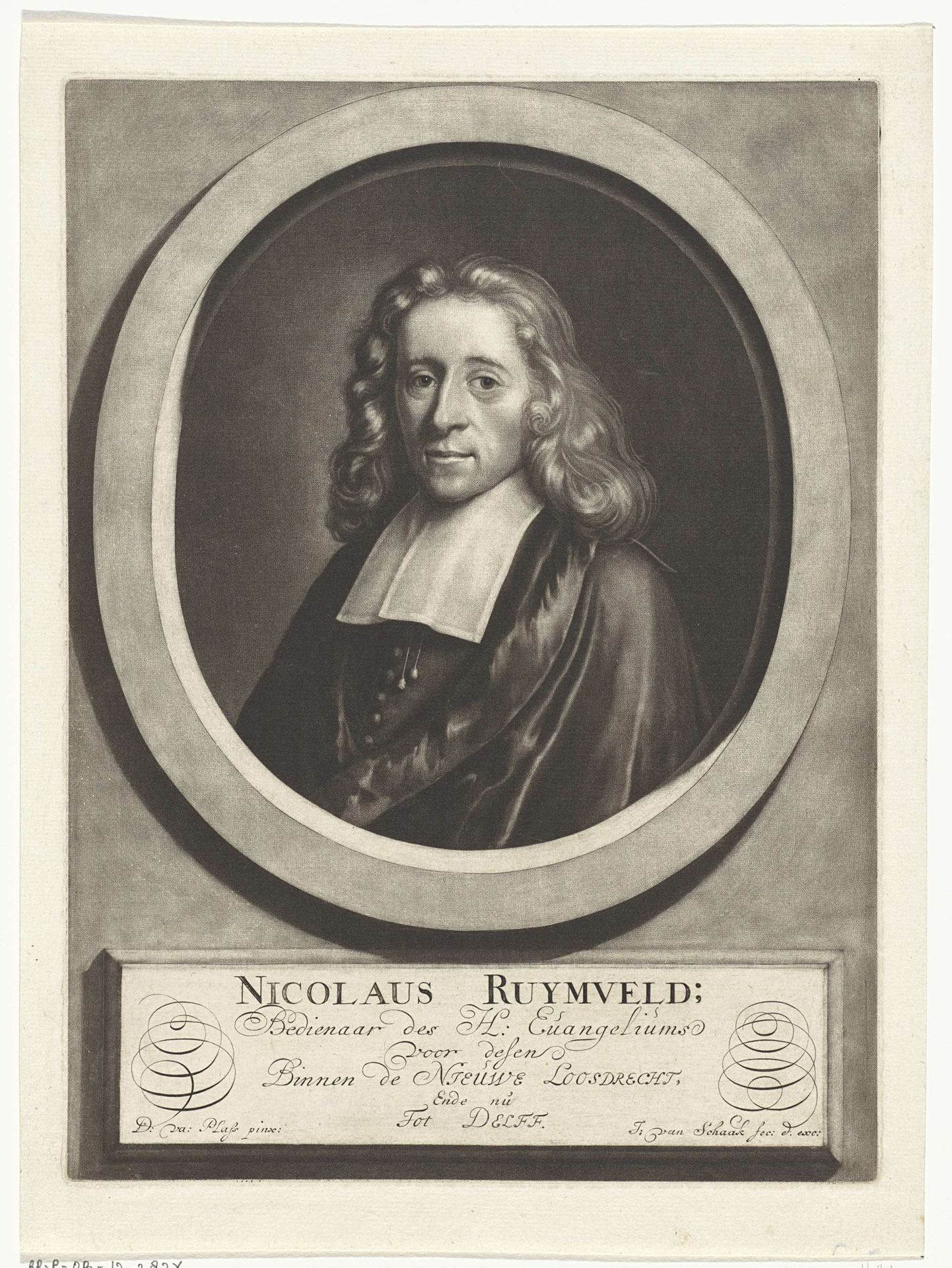 Portret van de predikant Nicolaus Ruymvelt by Jeremias van Schaak