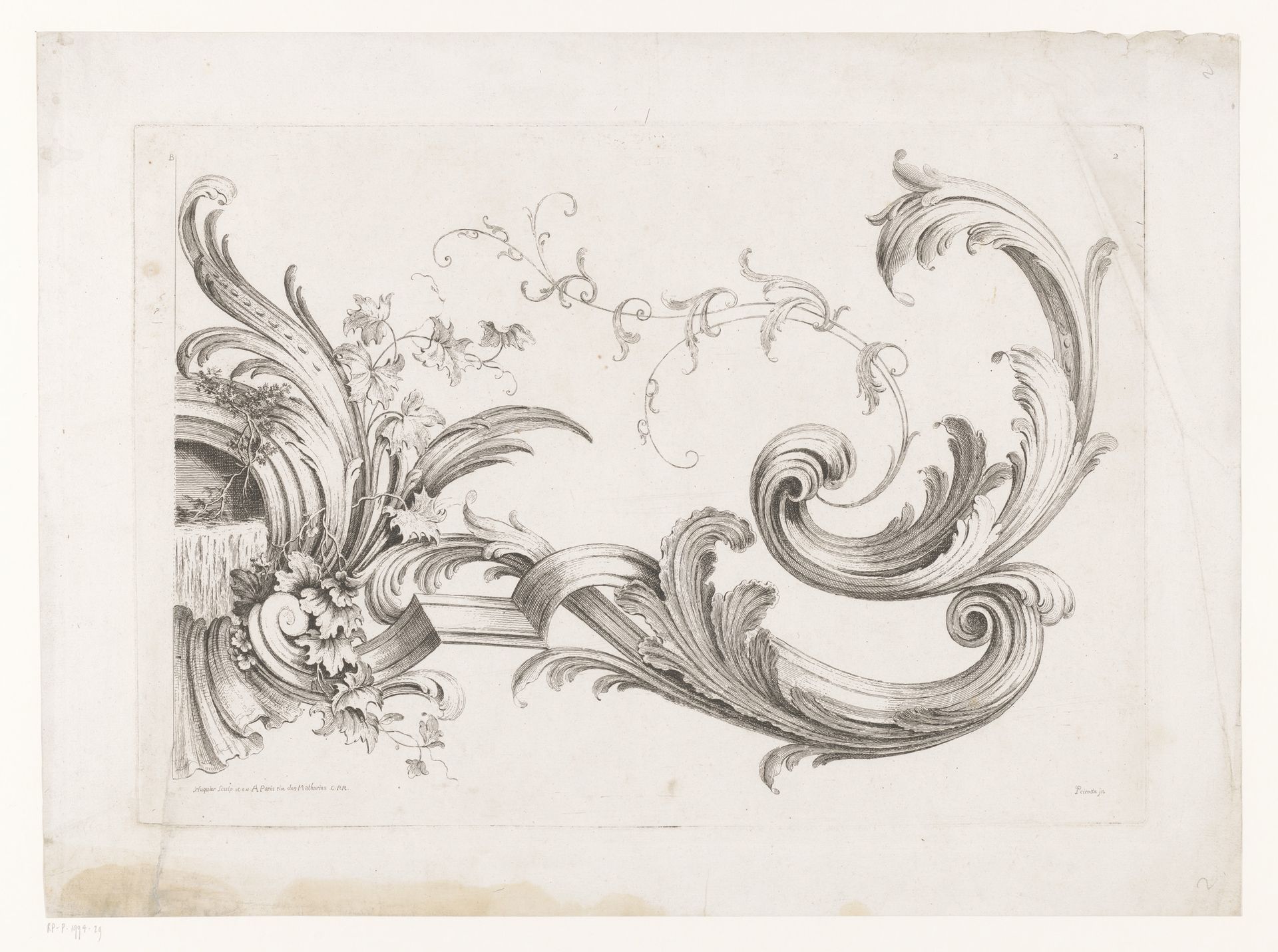 Ornament met bladrank by Gabriel Huquier
